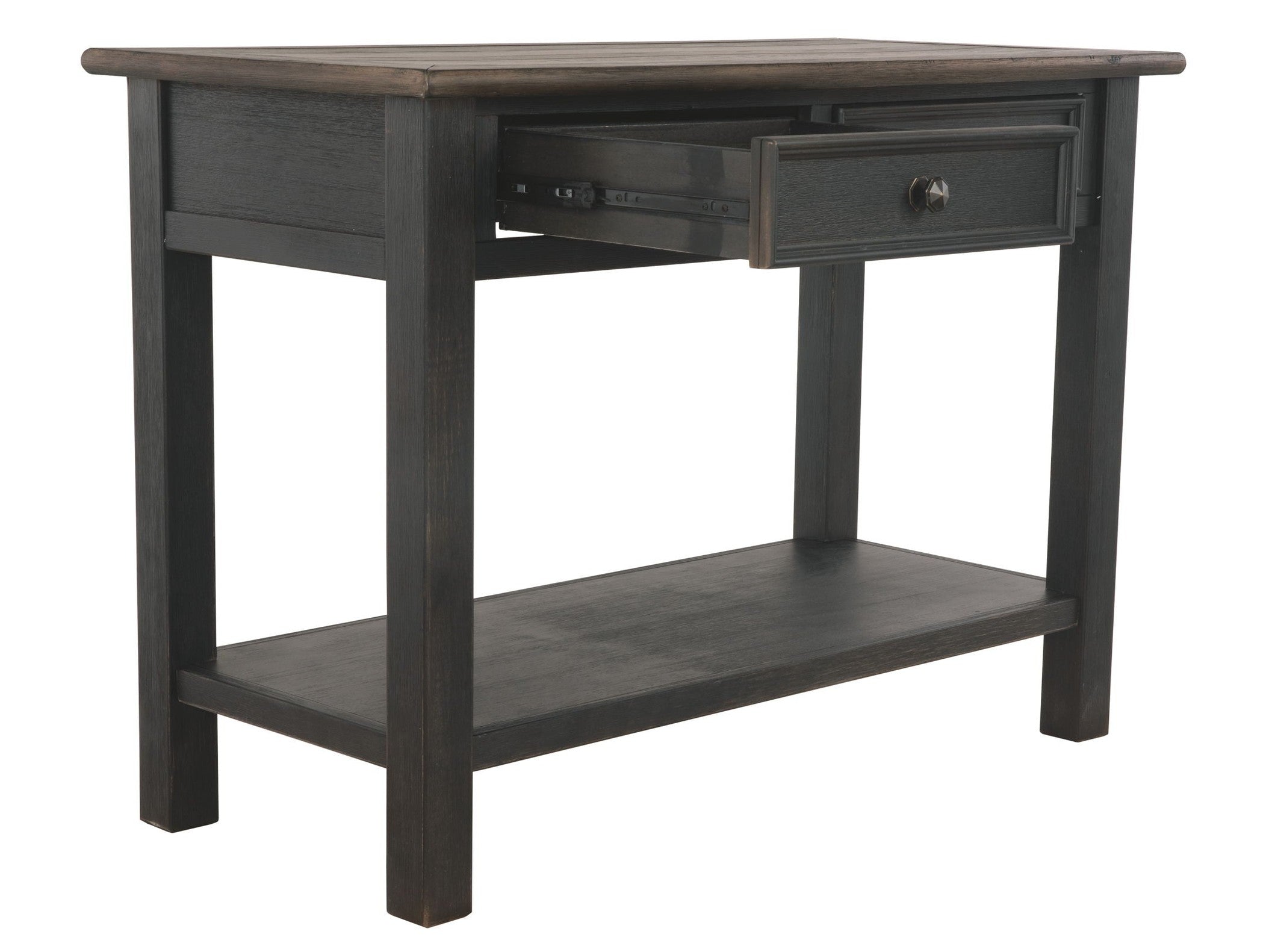 Tyler Creek - Sofa Table - Grayish Brown / Black