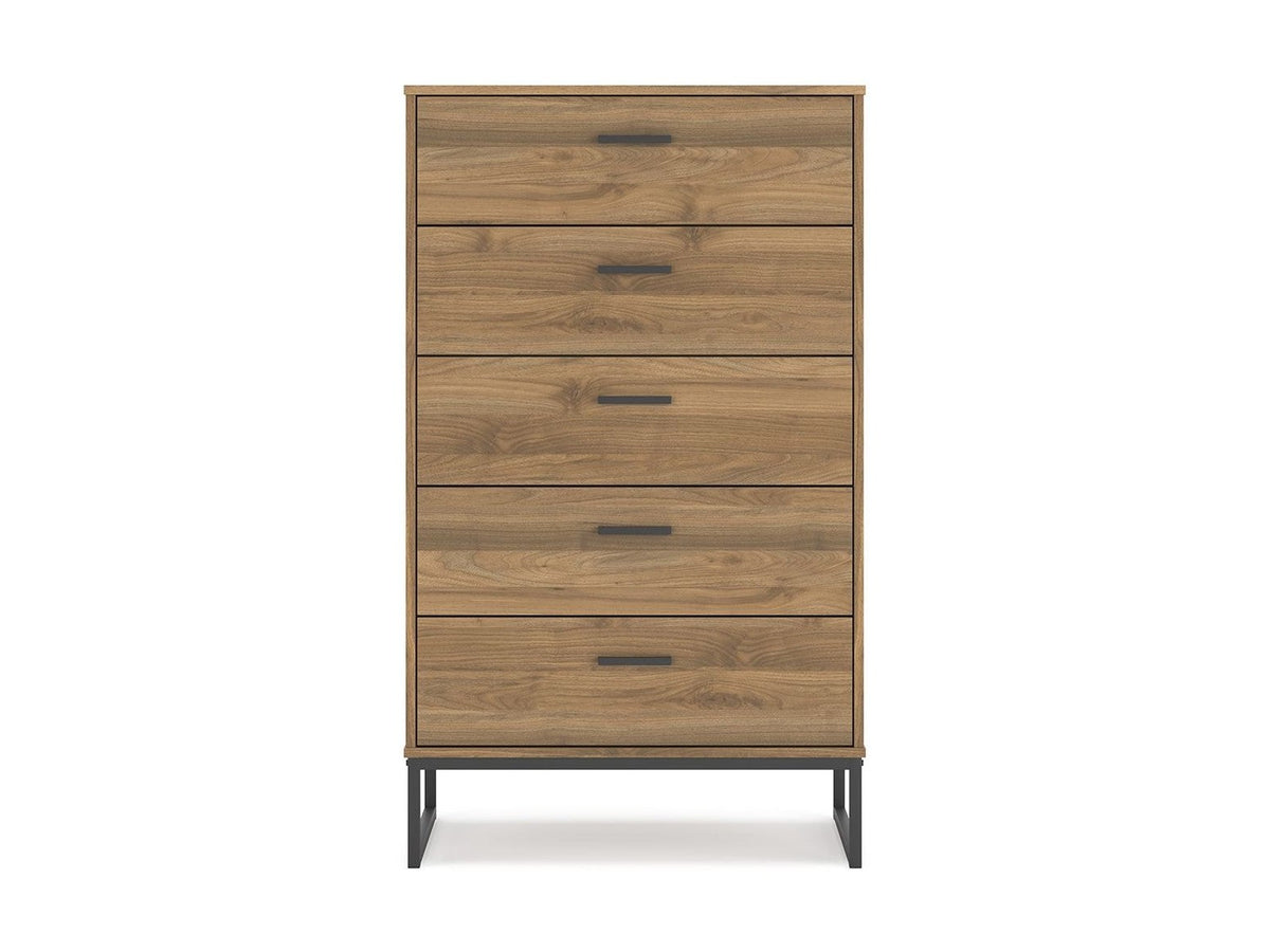 Deanlow - Five Drawer Chest - Honey
