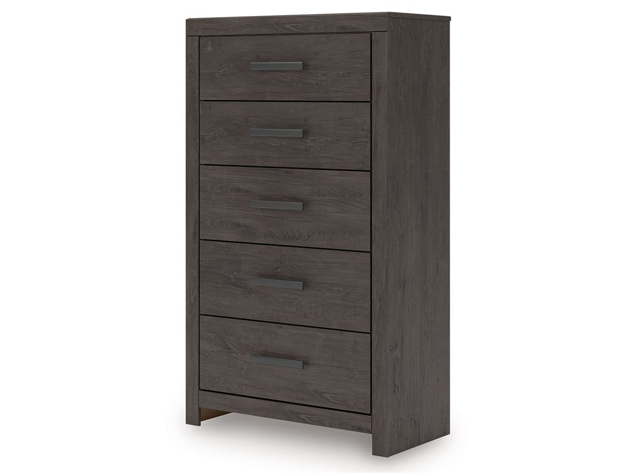 Prendonea - Five Drawer Chest - Charcoal