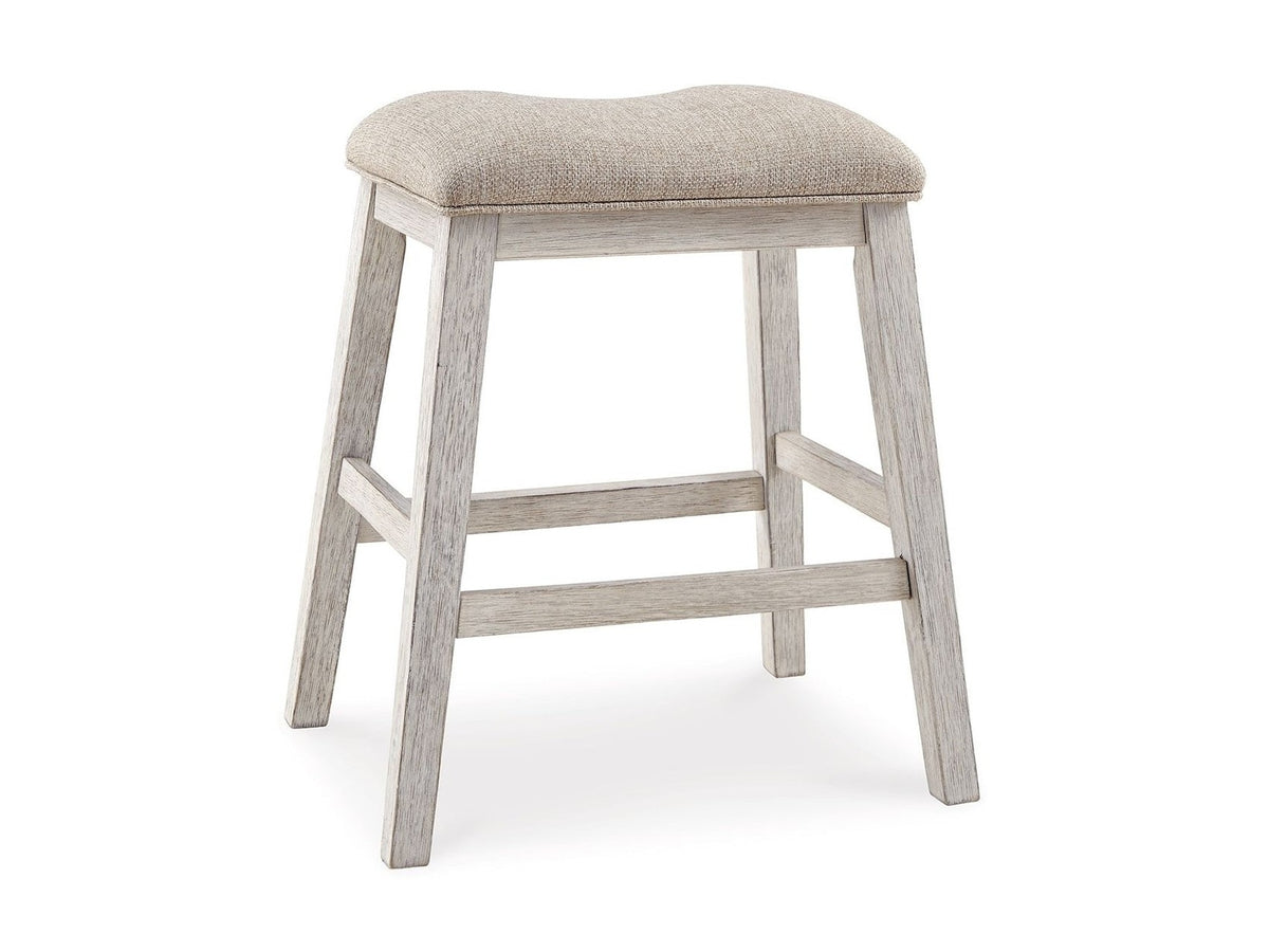Skempton - Upholstered Stool (Set of 2) - White