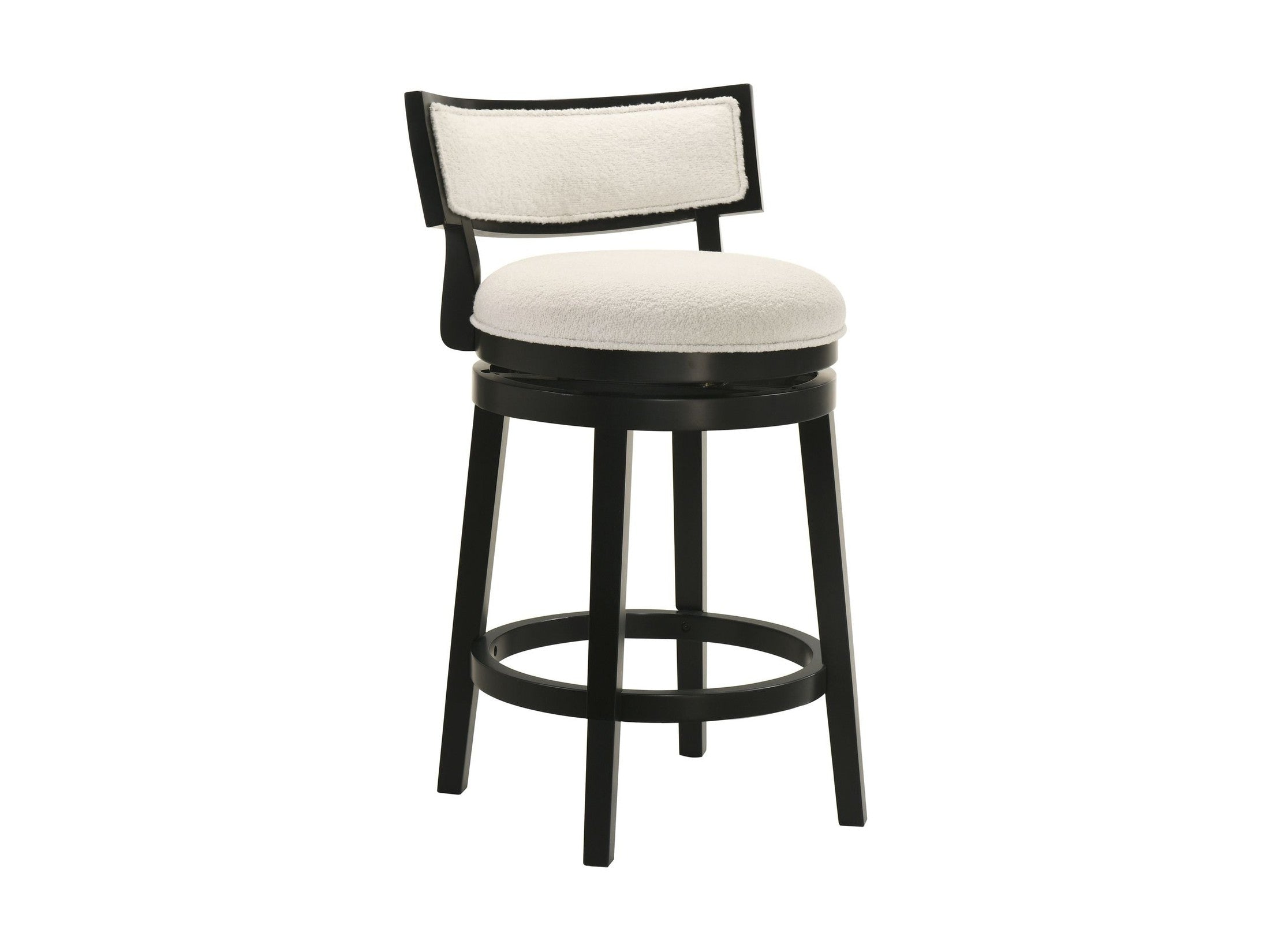 Noely - Modern Farmhouse Swivel Wood Counter Height Kitchen Bar Stool