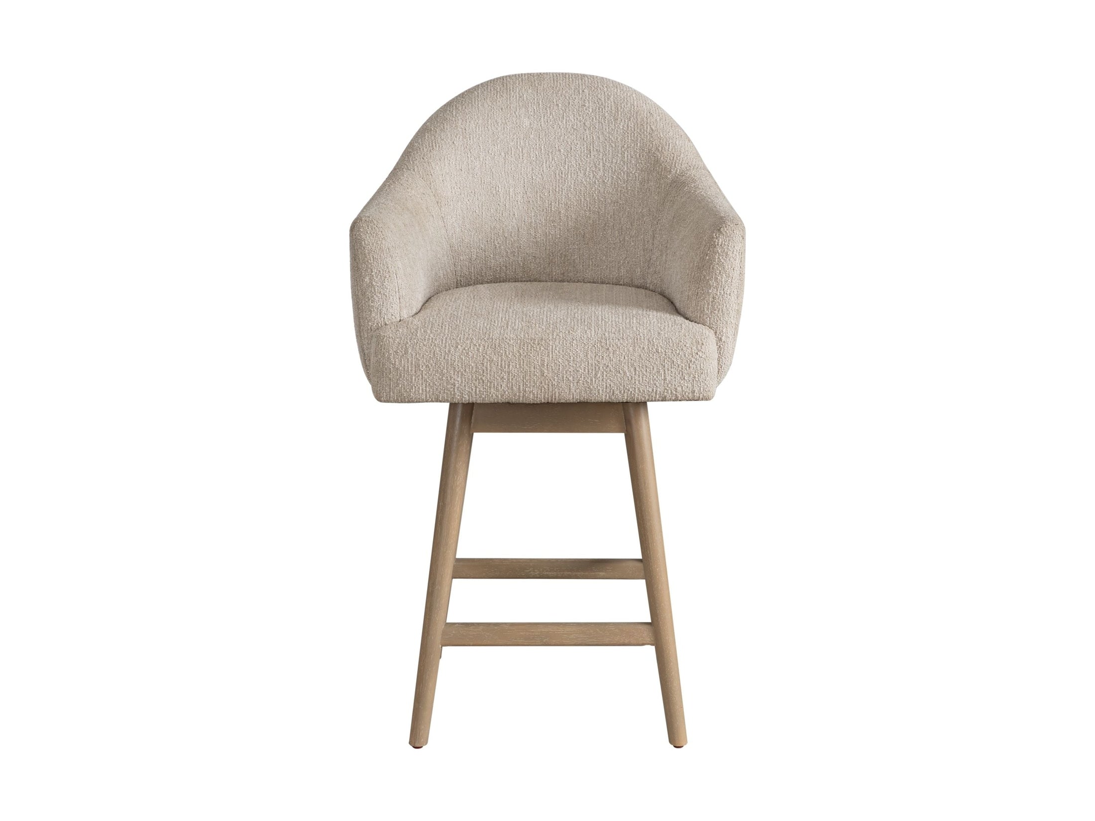 Jaxon - Solid Wood Upholstered 26" Counter Height Swivel Barstool