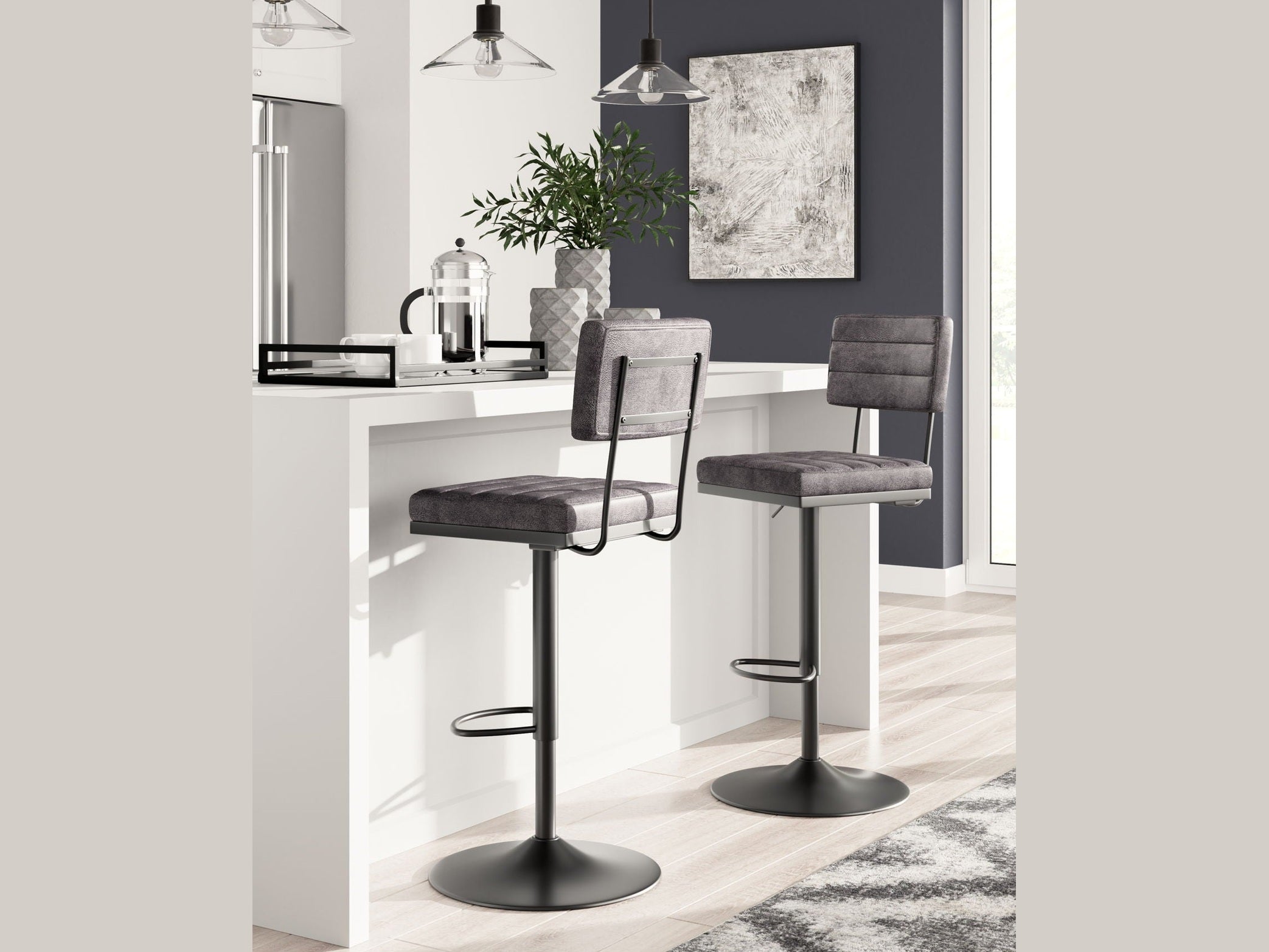 Strumford - Tall Swivel Barstool (Set of 2)