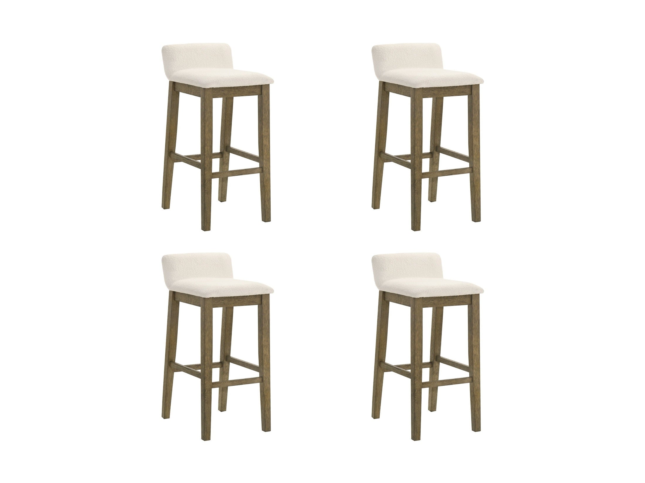 Annikah - Modern Transitional Wood Bar Height Kitchen Bar Stool