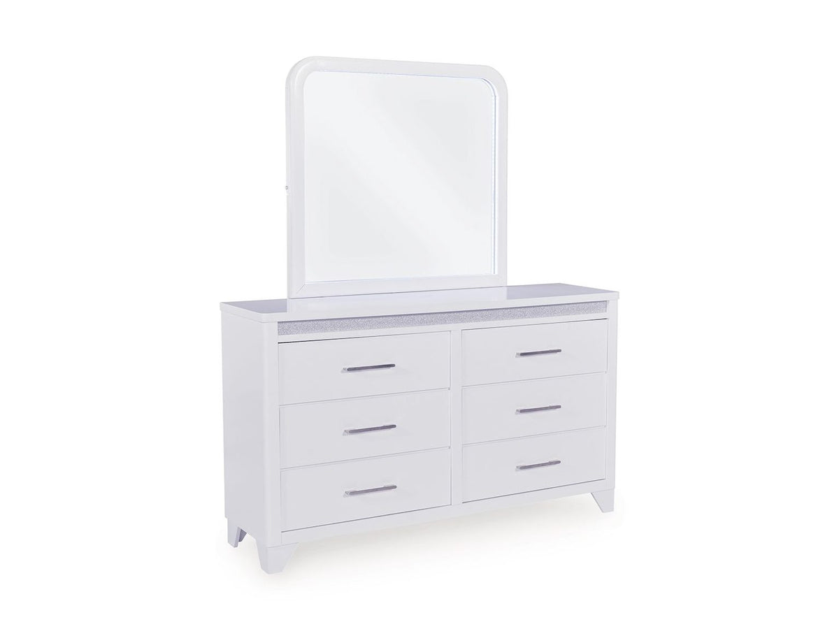 Jarlee - Dresser And Mirror - White
