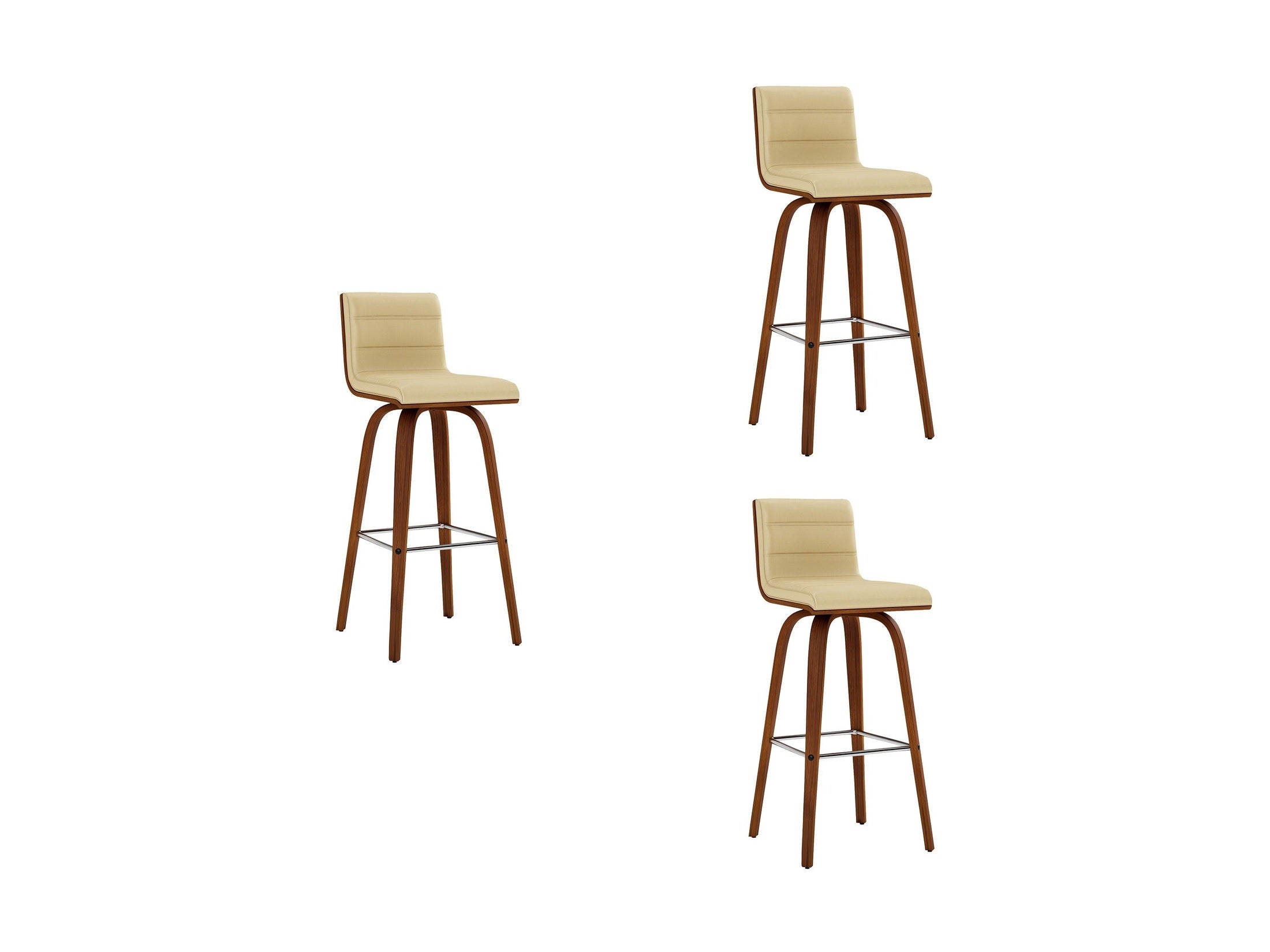 Vienna - 30" Swivel Bar Stool - Walnut Wood