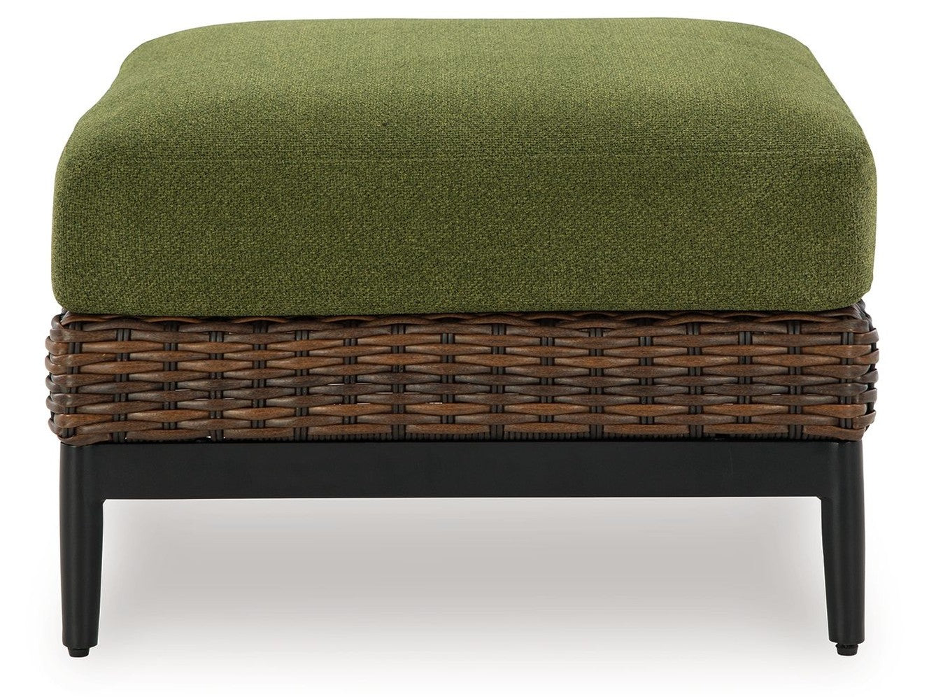 Horizon Hall - Ottoman With Cushion - Brown / Green