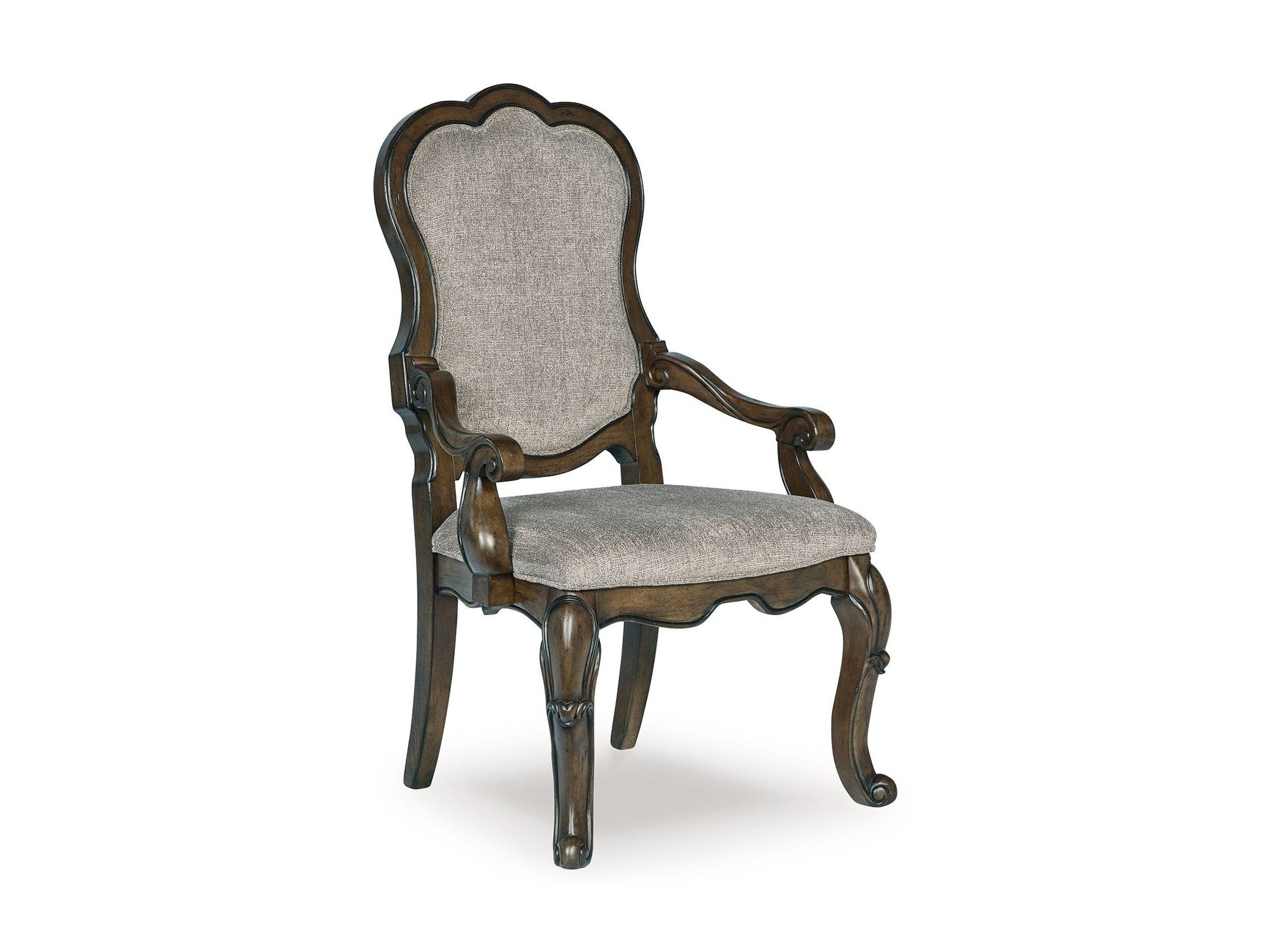 Maylee - Dining Upholstered Arm Chair (Set of 2) - Dark Brown