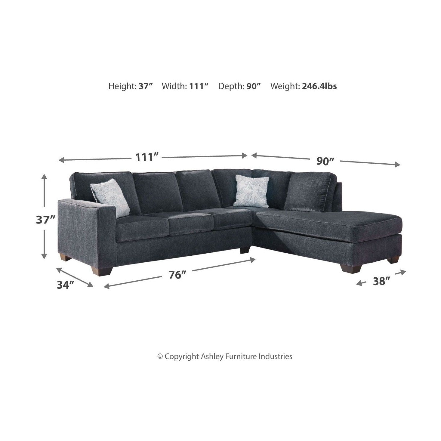 Altari - Sectional With Chaise