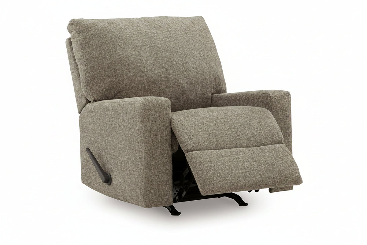 Gray recliner chair on a white background
