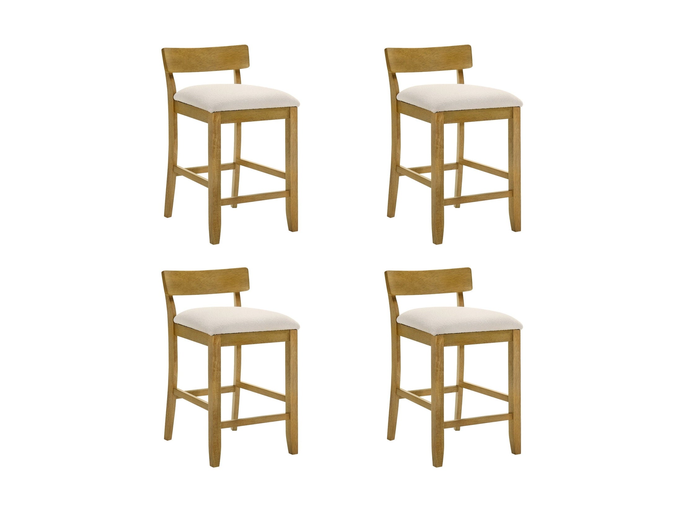 Merie - Modern Transitional Wood Counter Height Kitchen Bar Stool