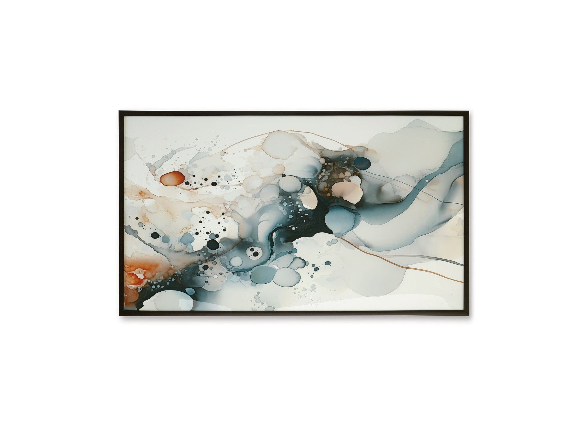 Foxenburg - Wall Art - Blue / Amber / White