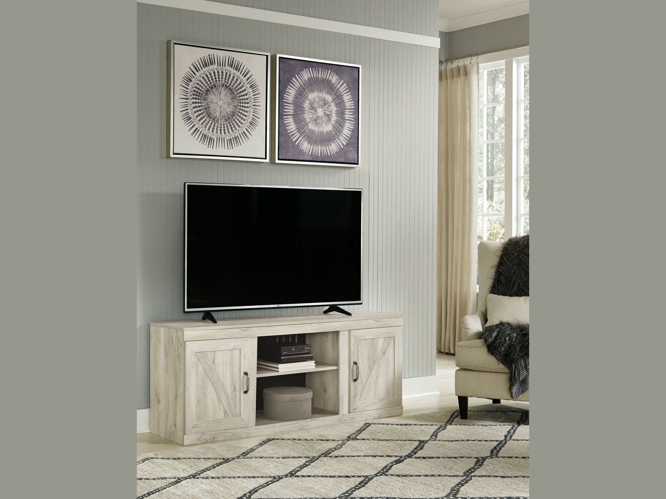 Bellaby - TV Stand W/Fireplace Option