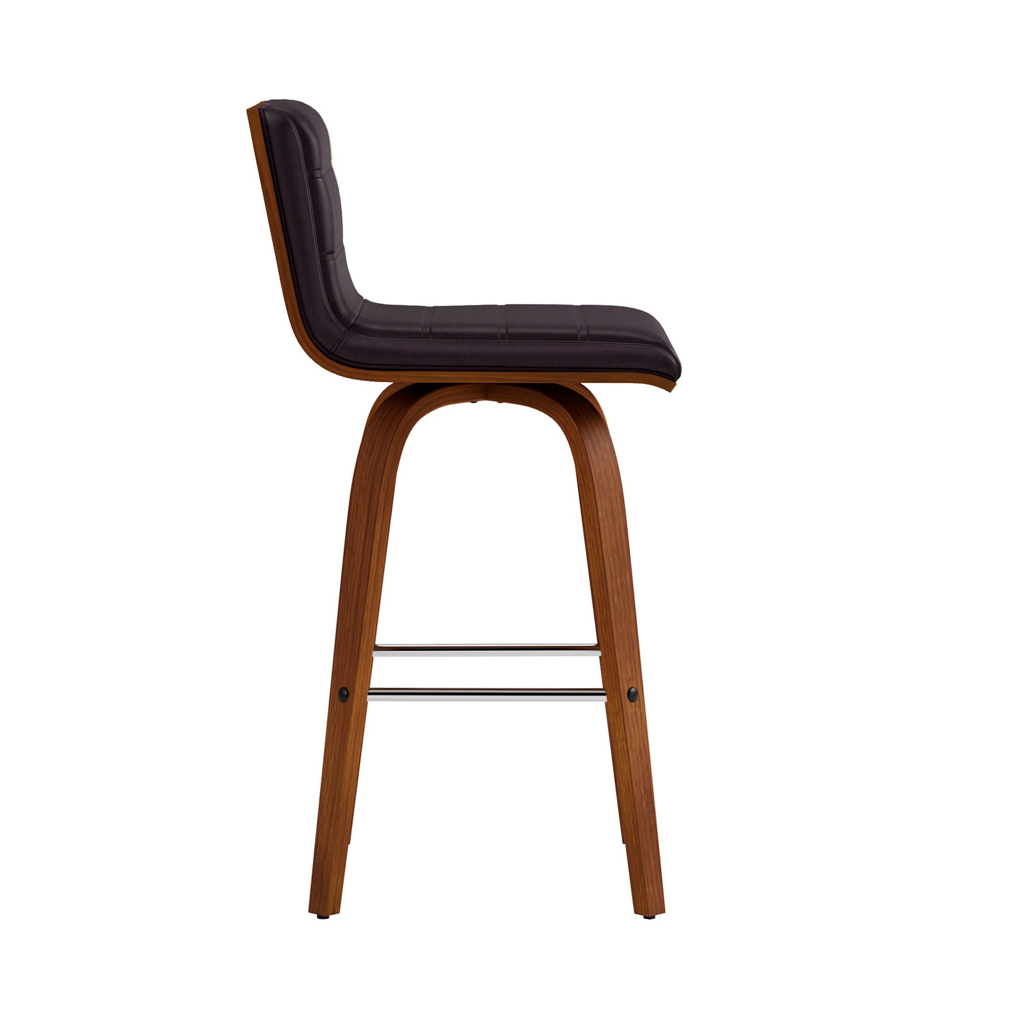 Vienna - 26" Swivel Counter Stool - Walnut Wood