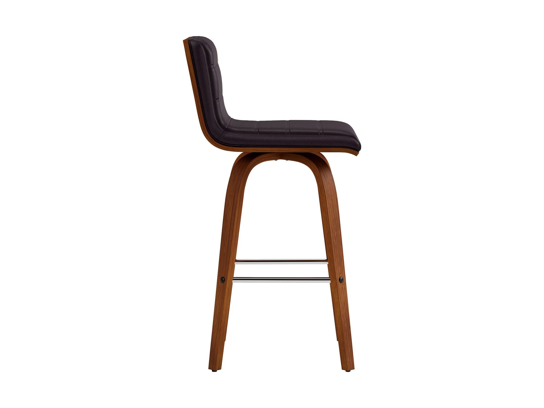 Vienna - 26" Swivel Counter Stool - Walnut Wood