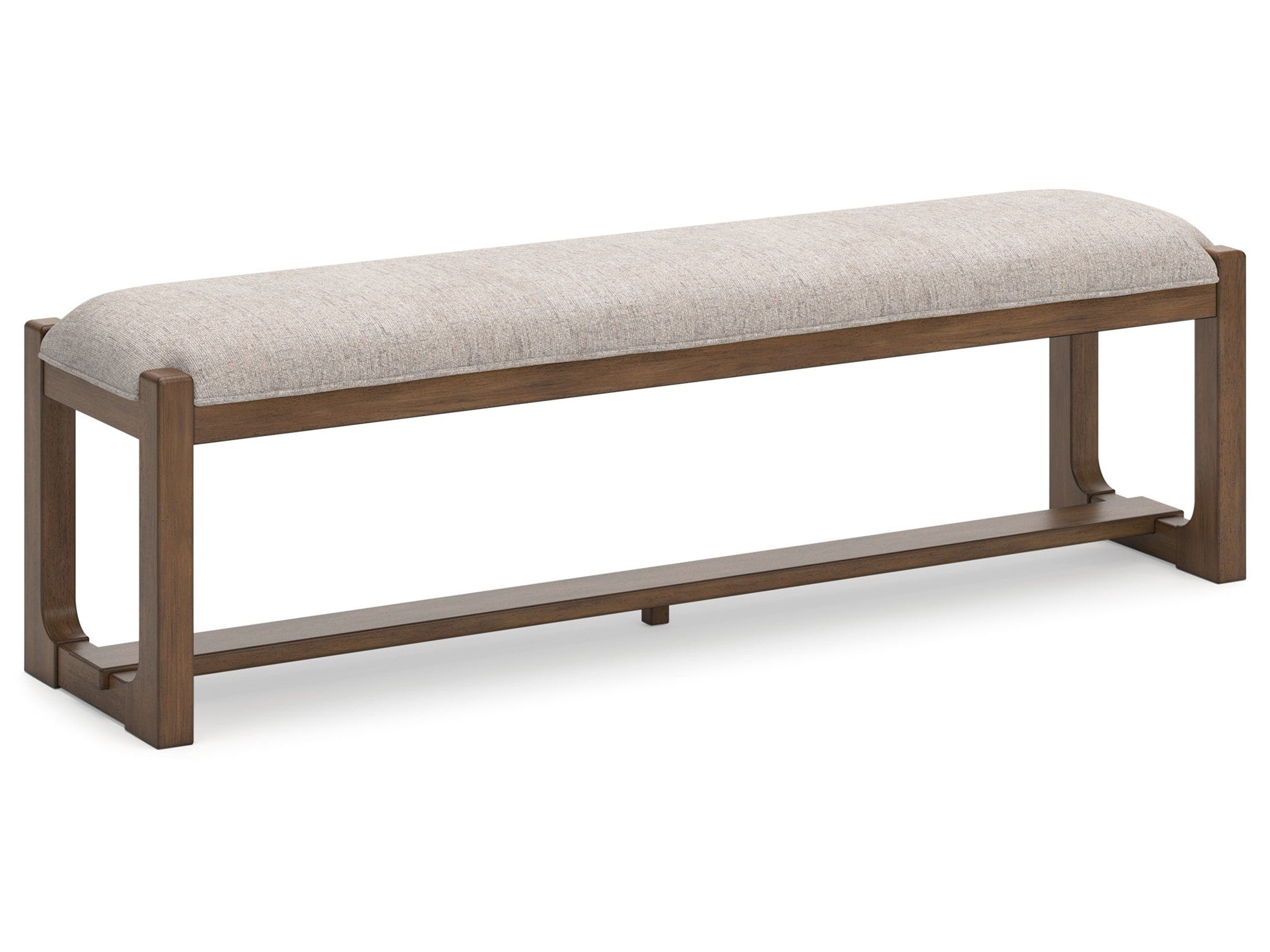 Cabalynn - Large Uph Dining Room Bench - Oatmeal / Light Brown