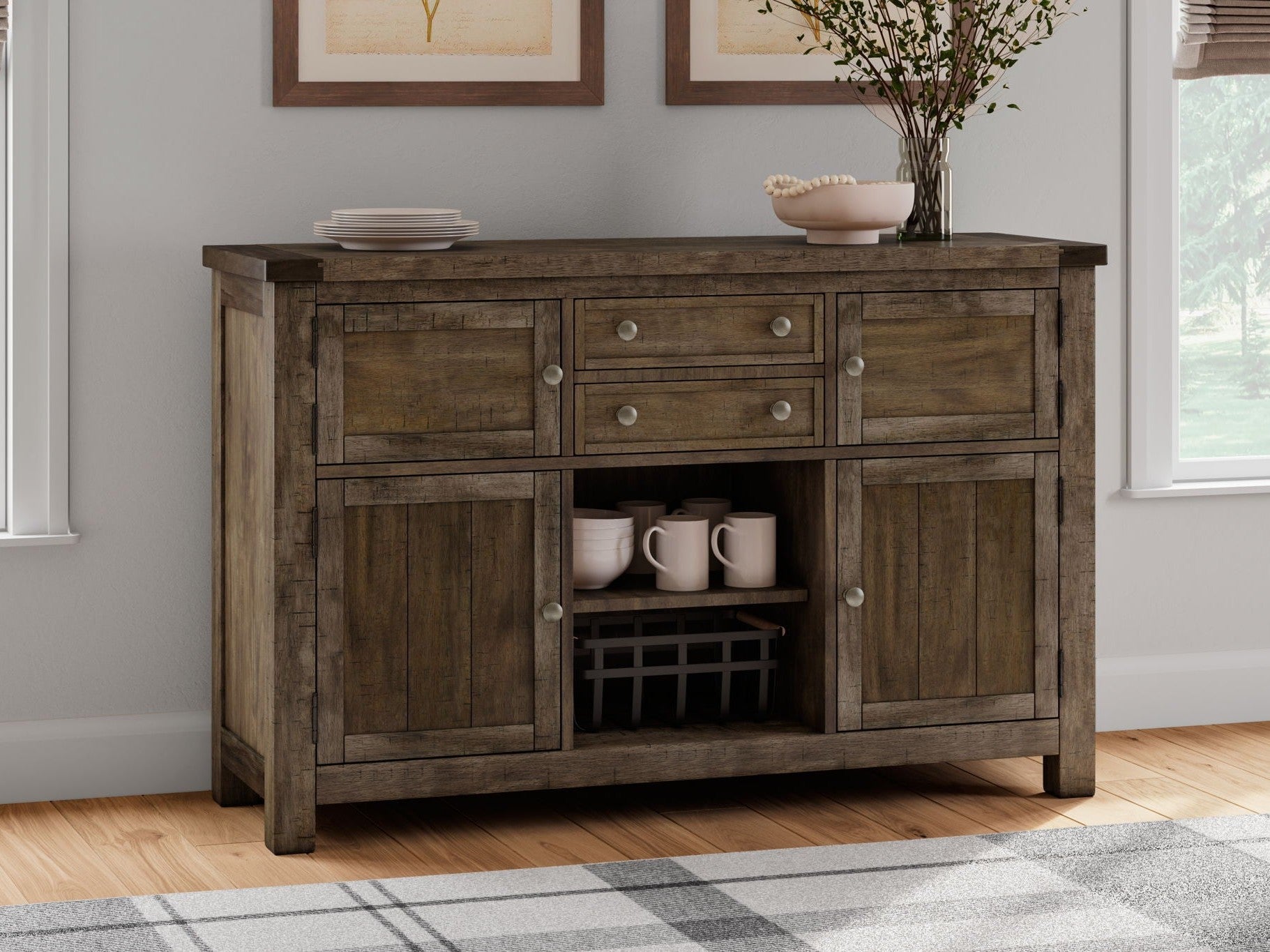 Moriville - Dining Room Server - Grayish Brown