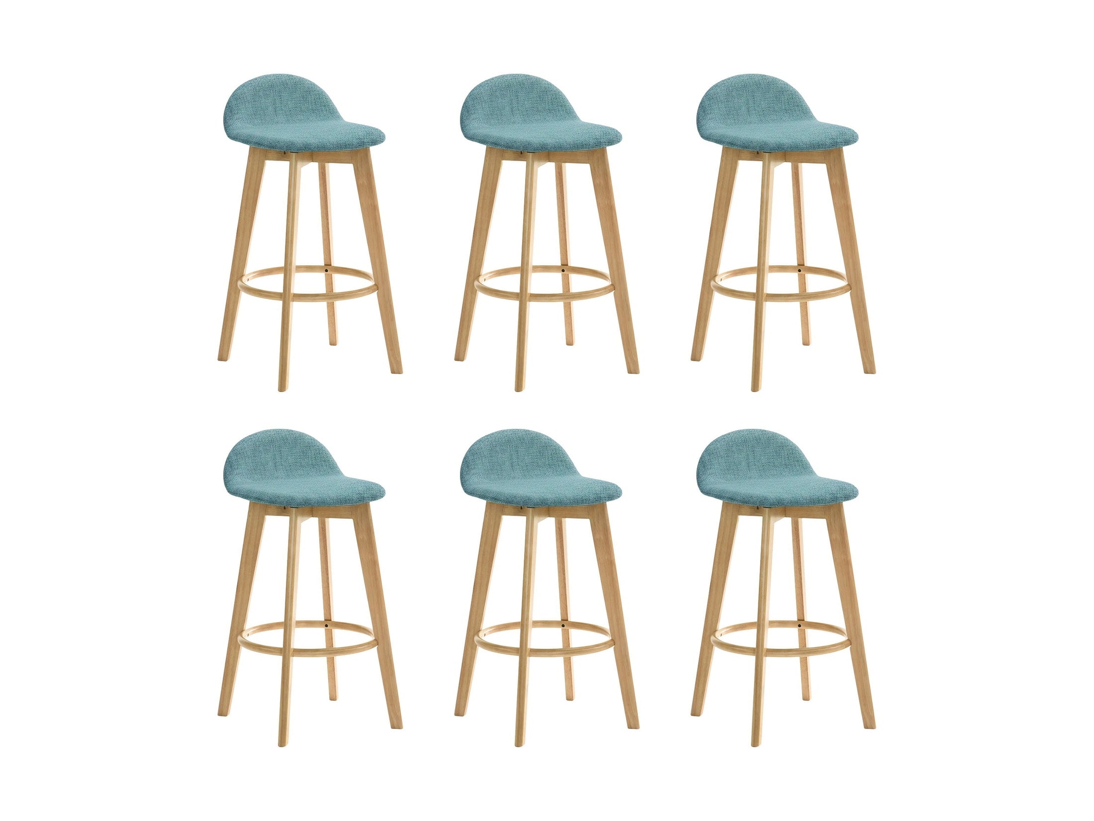 Vera - Upholstered Wood Counter Height Barstool