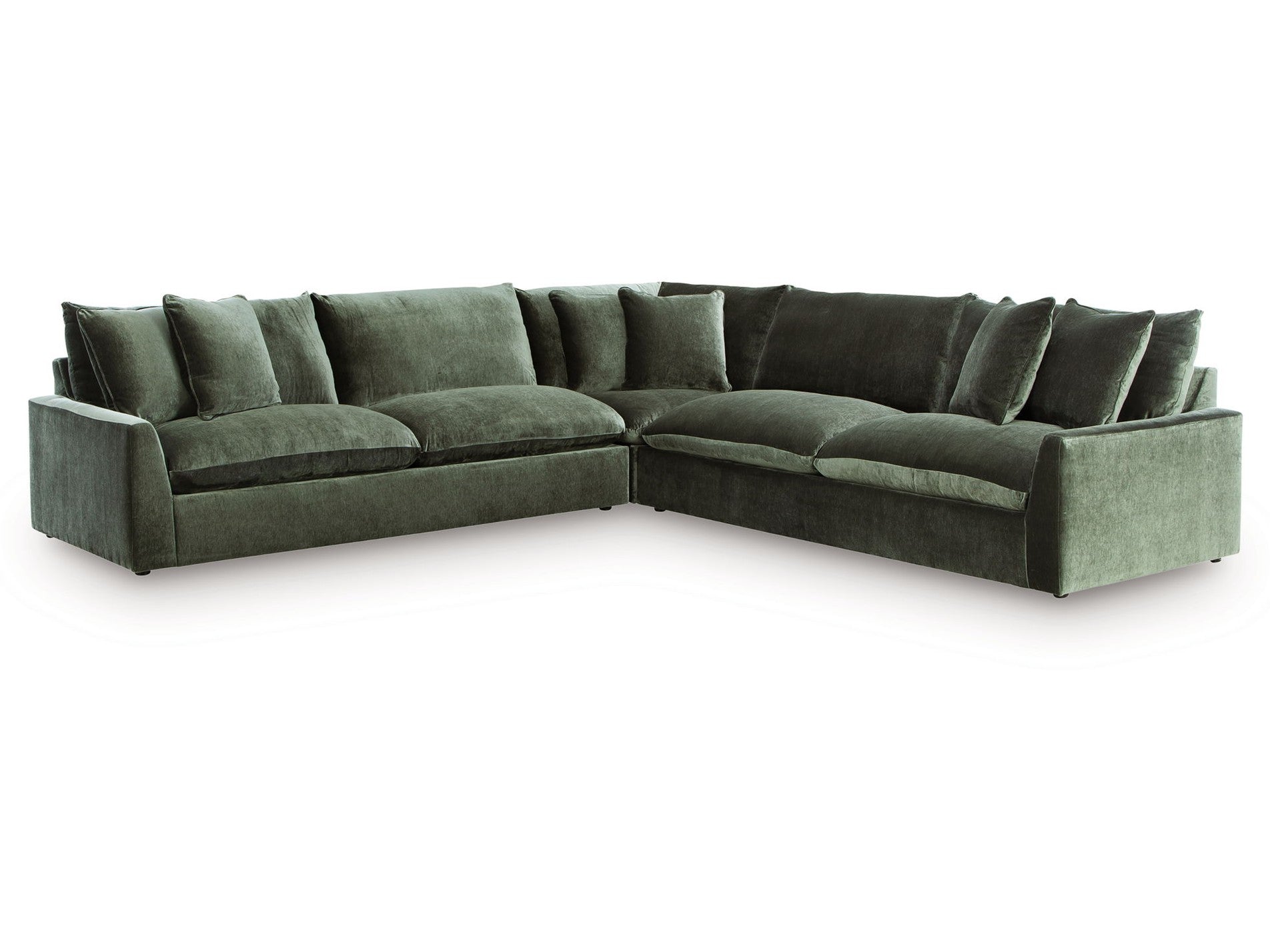 Carriage View - 3-Piece Sectional - Jade