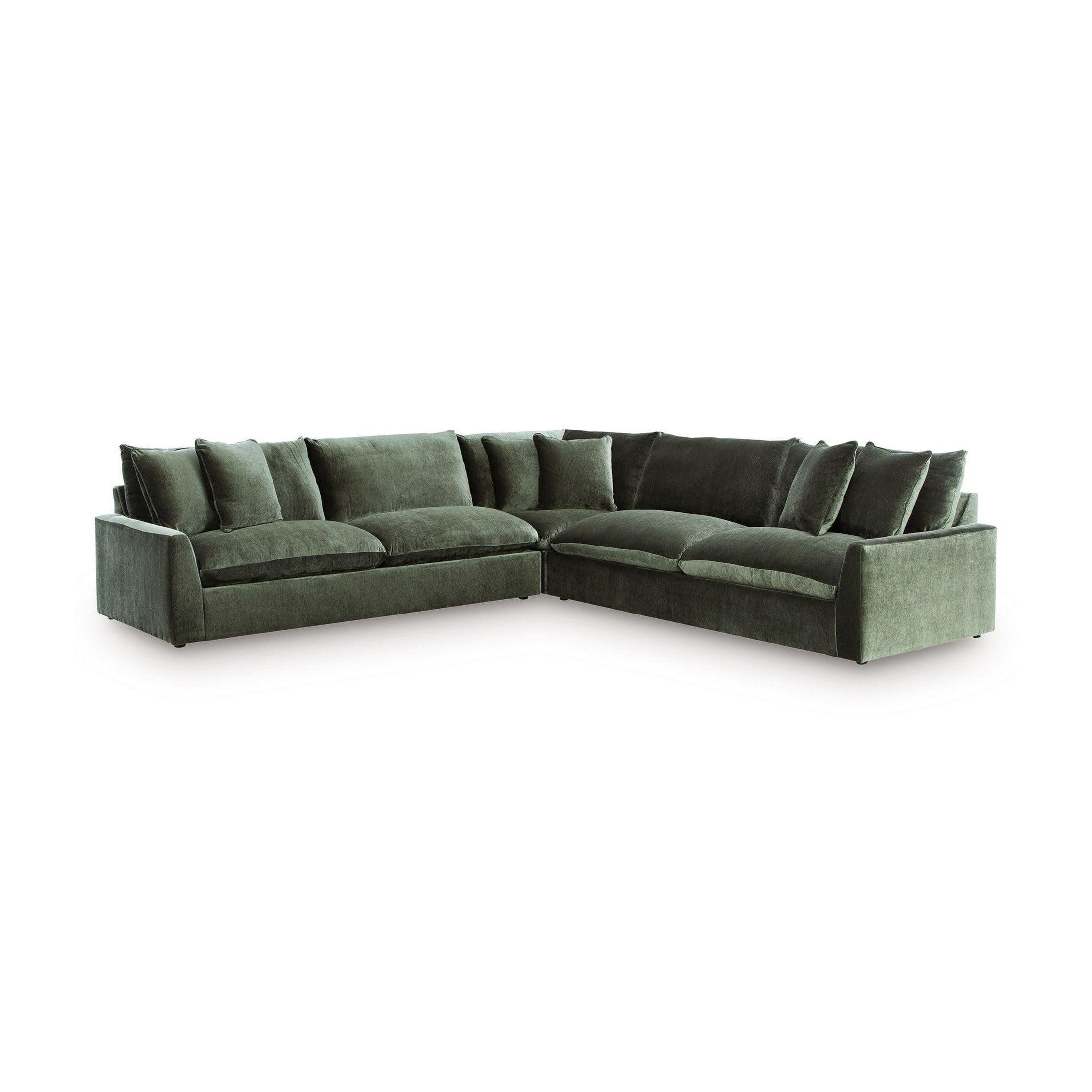 Carriage View - 3-Piece Sectional - Jade