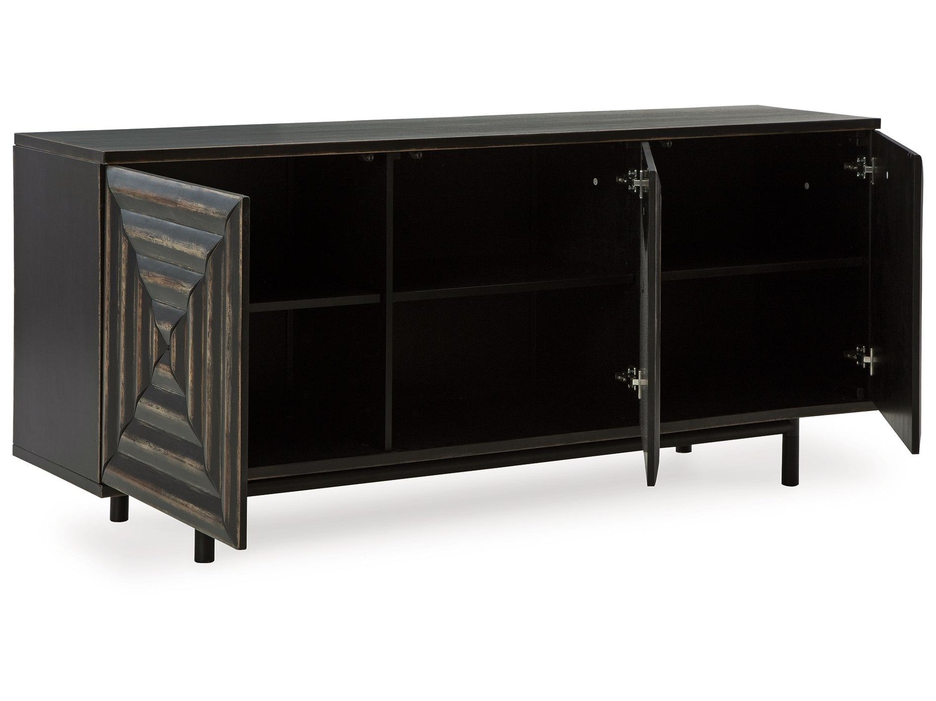 Fair Ridge - Accent Cabinet - Distressed Black