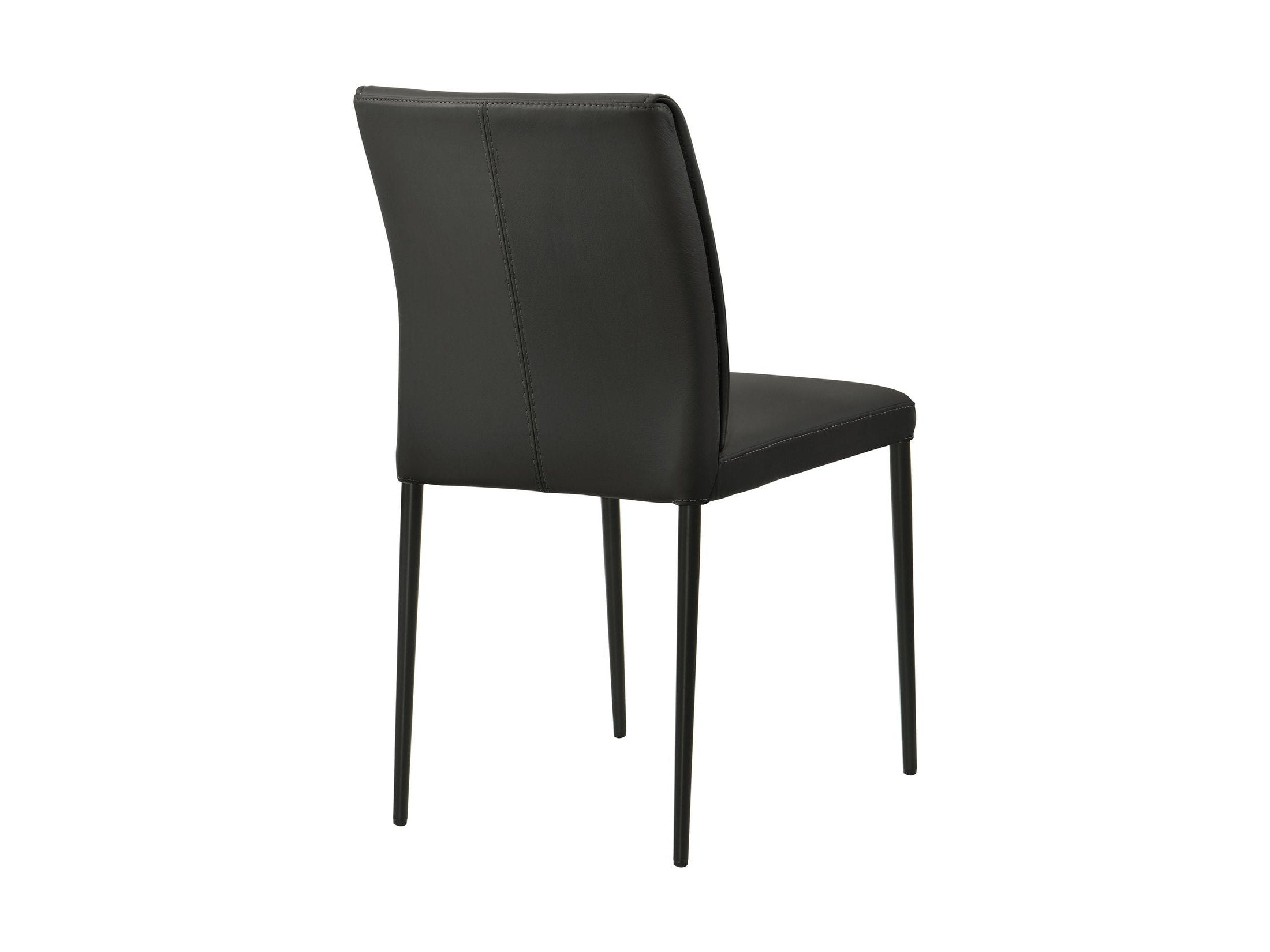 Meriam - Full Back Top Grain Leather Upholstered Metal Dining Chairs (Set of 2)