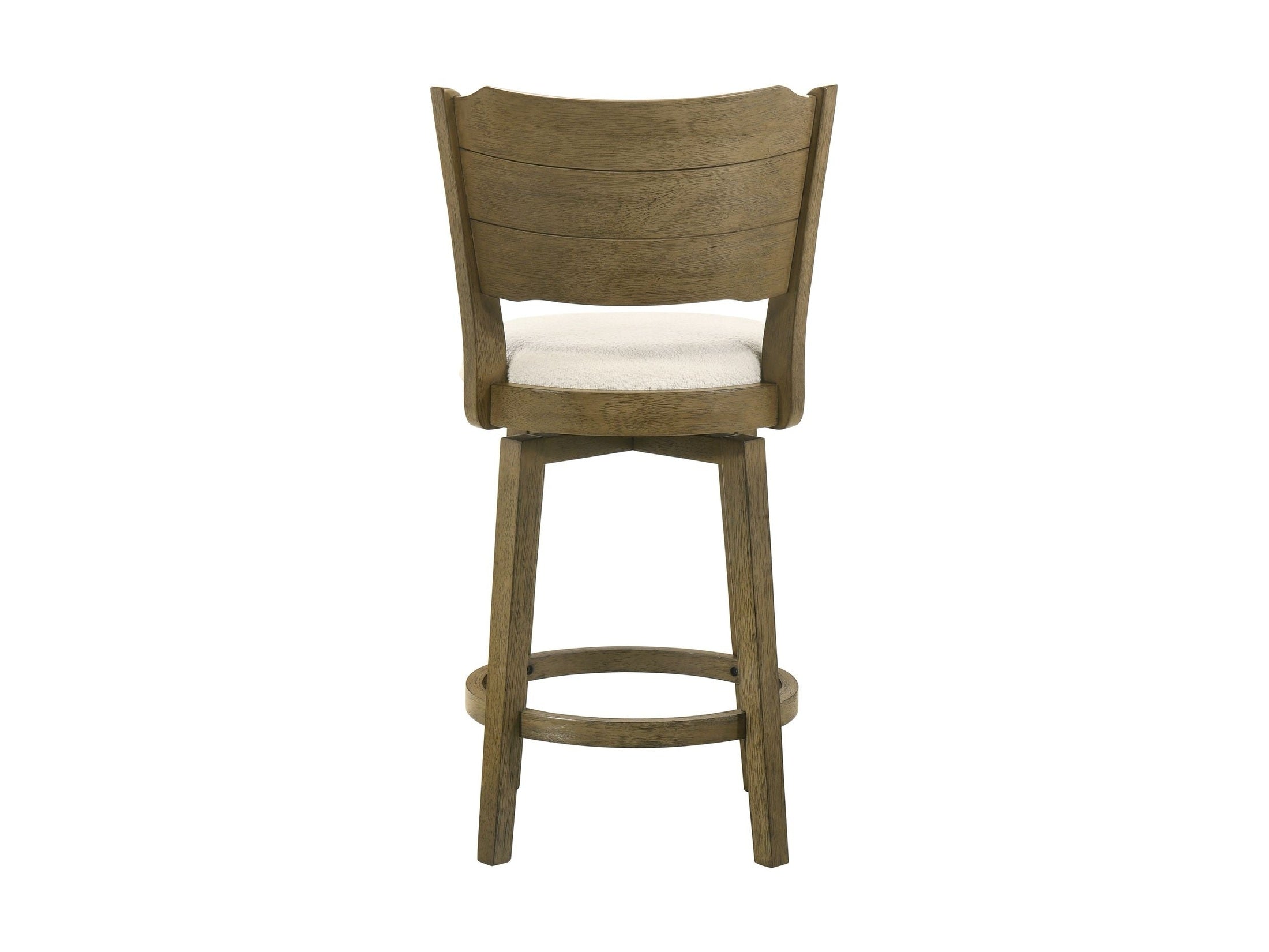 Winsley - Coastal Modern Swivel Wood Counter Height Kitchen Bar Stool