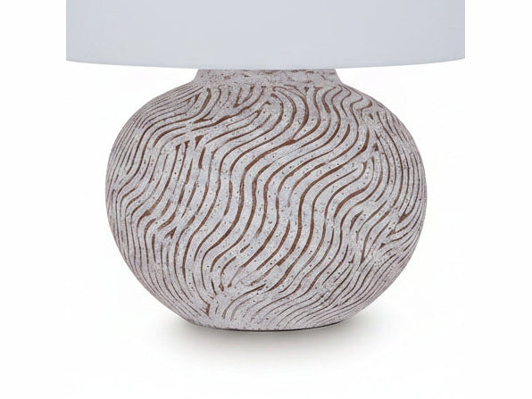 Vien - Terracotta Table Lamp - Distressed White