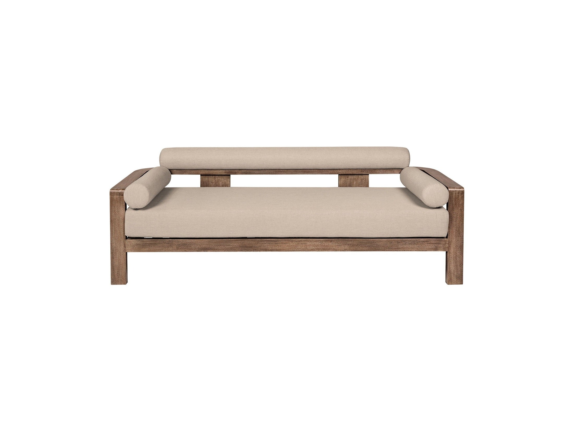 Relic - Outdoor Patio Sofa - Weathered Eucalyptus / Taupe