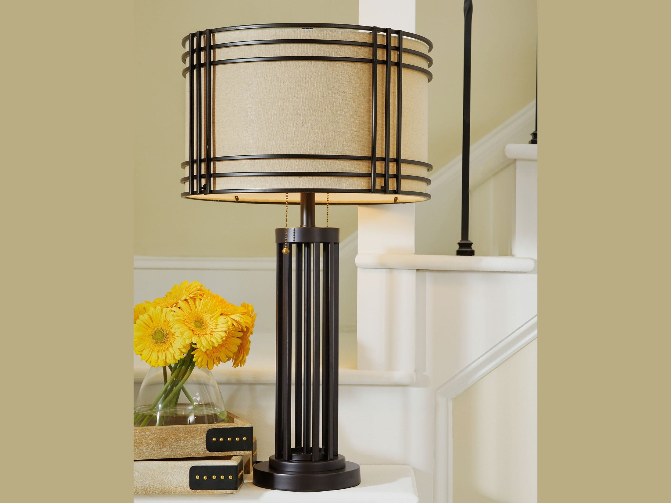 Hanswell - Metal Table Lamp  - Dark Brown