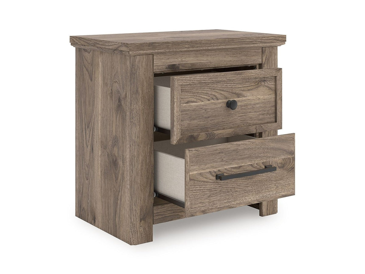 Rusticott - Two Drawer Night Stand - Brown