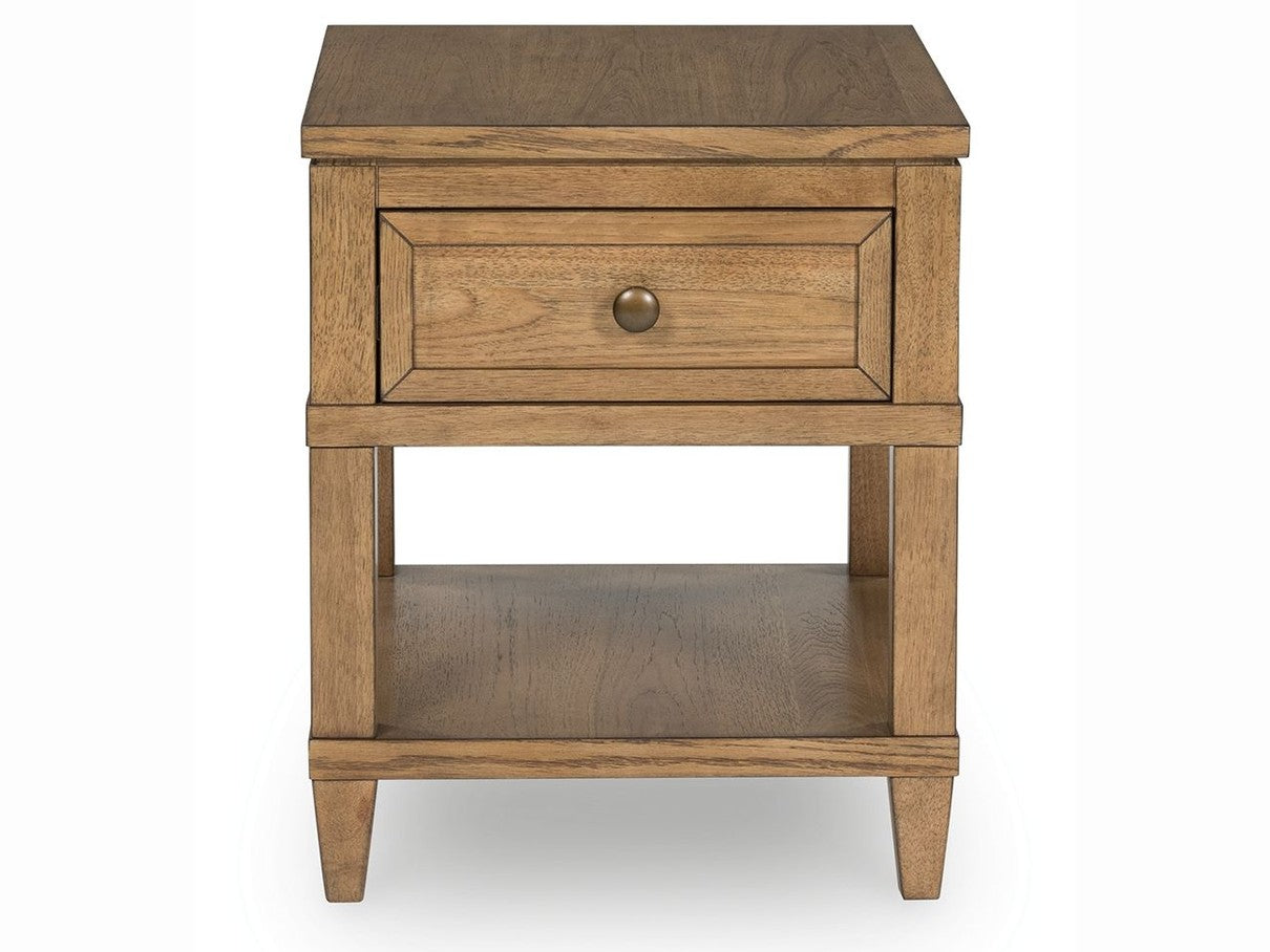 Sharlance - Rectangular End Table - Light Brown