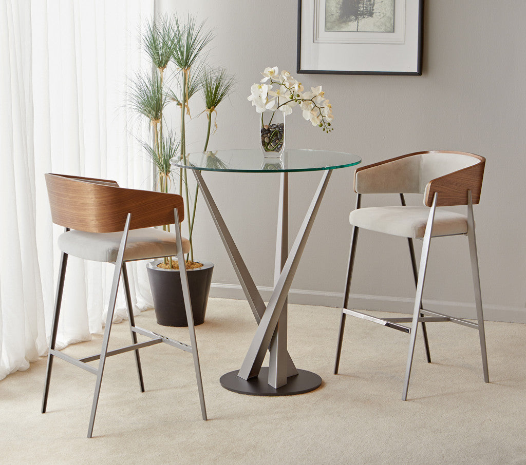 Elite Modern Aria Bar Stool with Wood Back