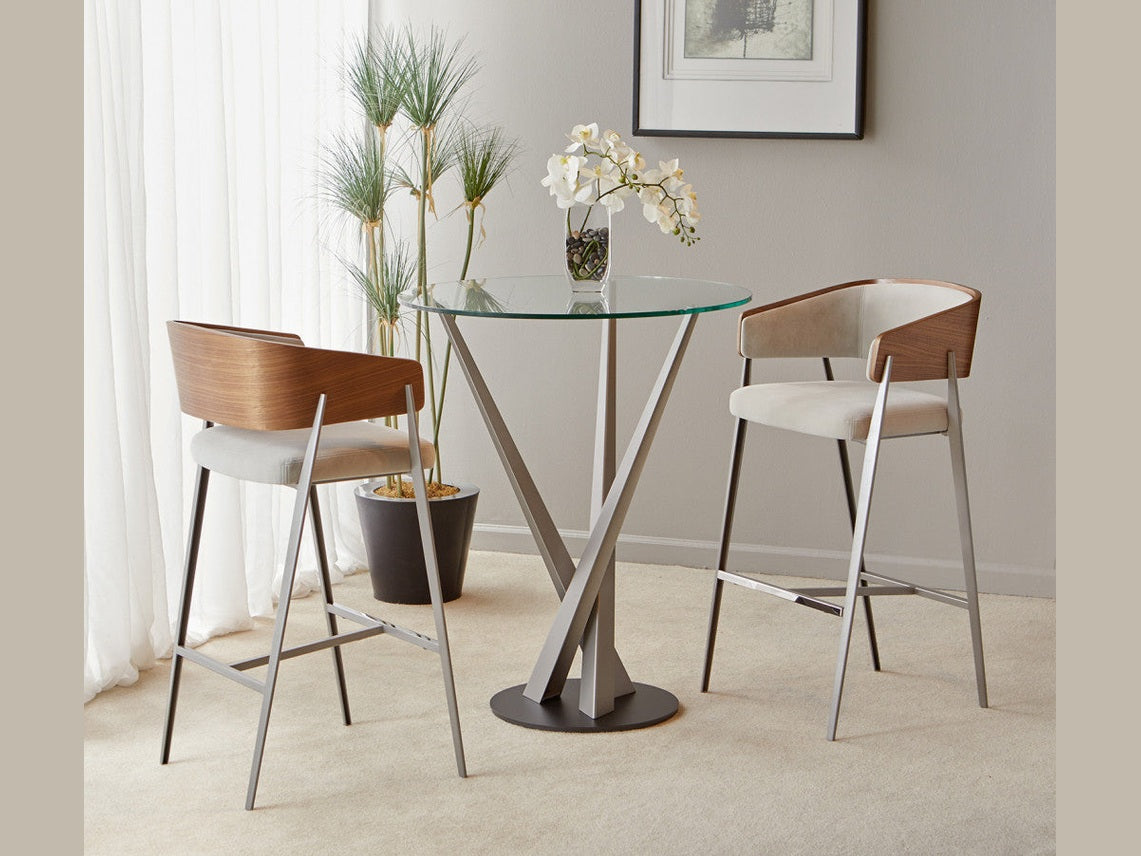 Elite Modern Aria Bar Stool with Wood Back