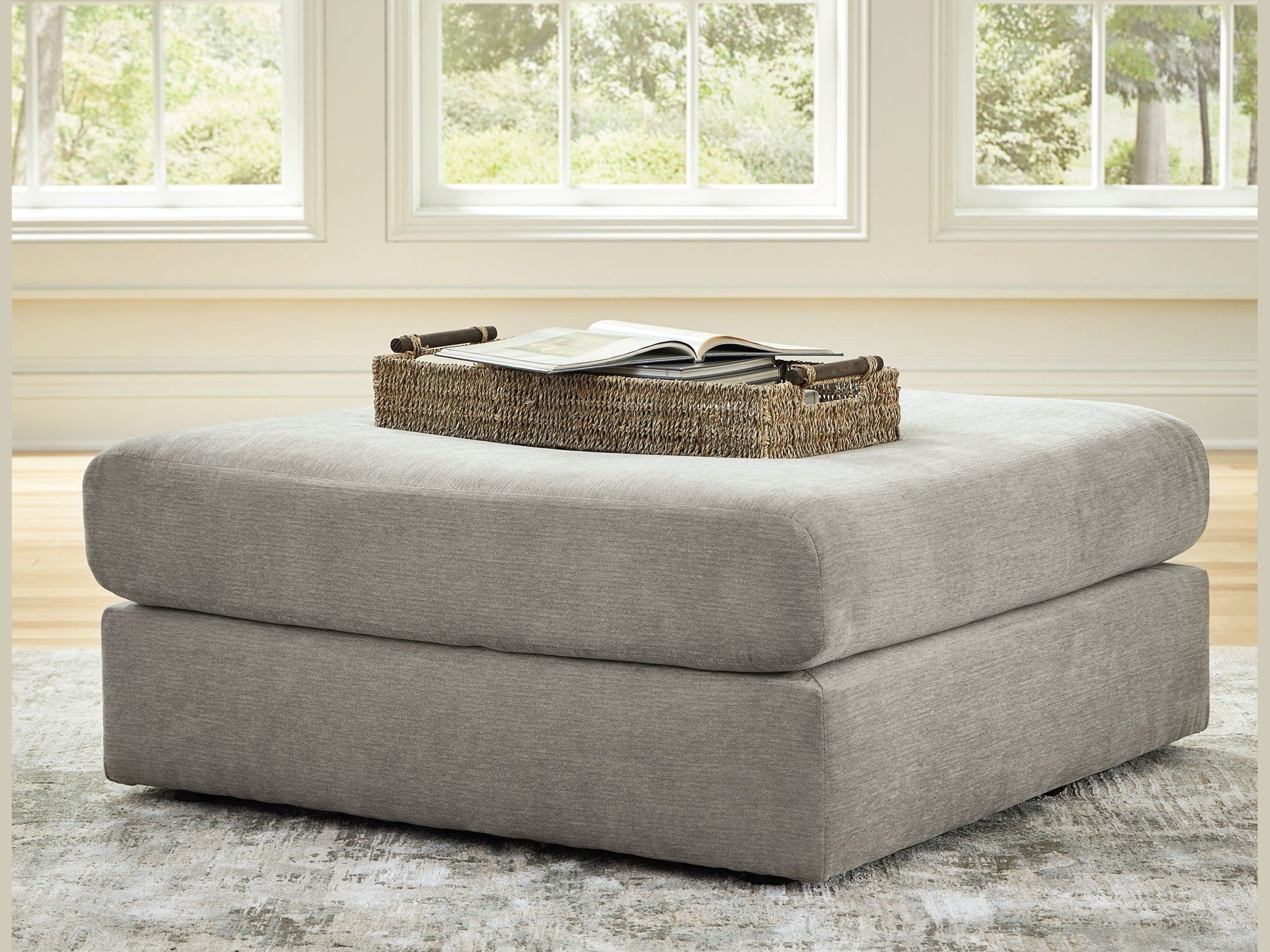 Avaliyah - Oversized Accent Ottoman - Ash