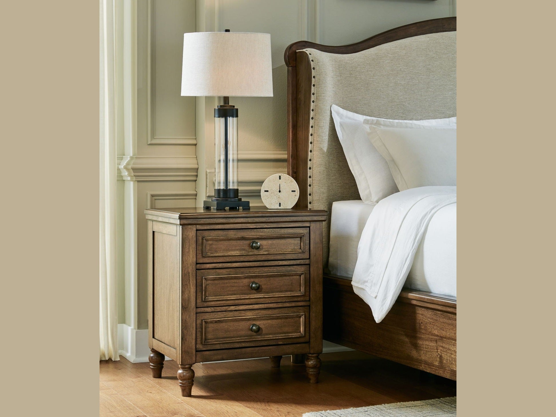 Sturlayne - Three Drawer Night Stand - Brown