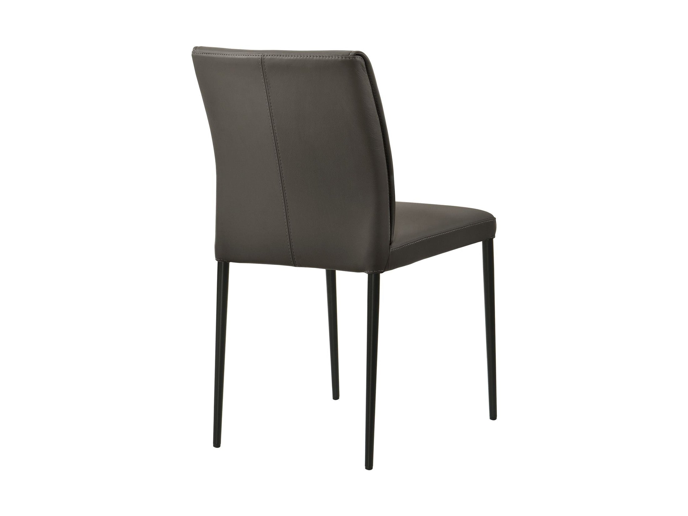 Meriam - Full Back Top Grain Leather Upholstered Metal Dining Chairs (Set of 2)