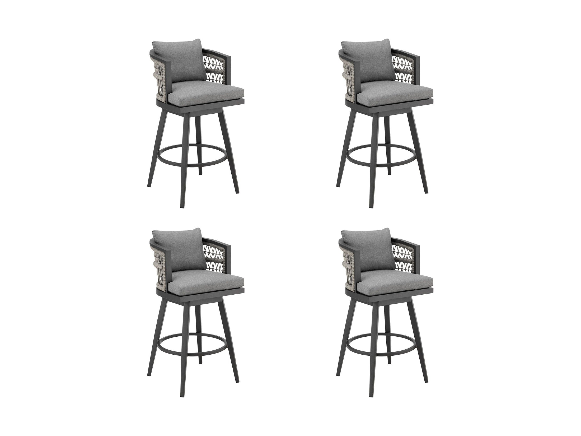 Zella - Outdoor Patio Swivel Counter Stool Set