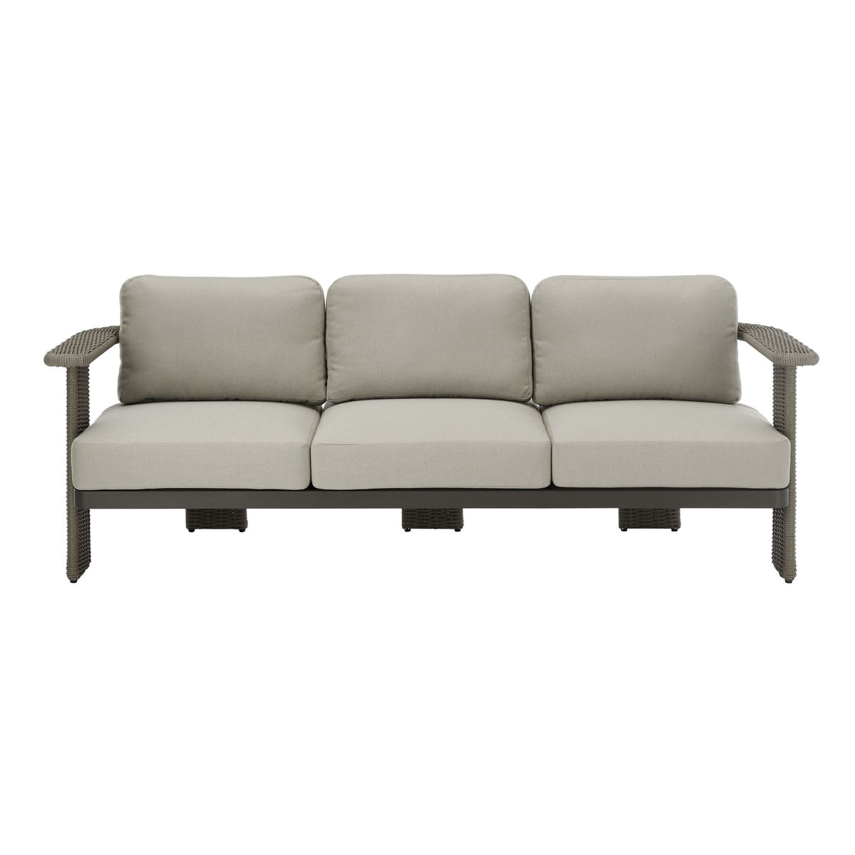 Ciela - 5-Piece Outdoor Sofa Lounge Set With Sintered Stone Tables - Gray / Dark Bronze