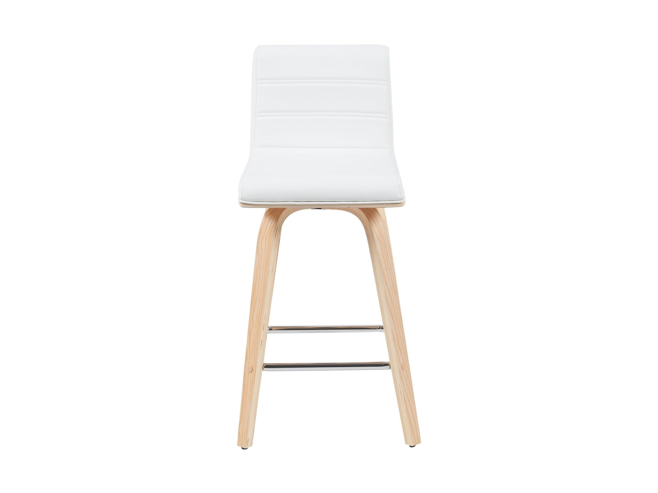 Vienna - Modern Counter Height Swivel Bar Stool - Patterned Oak Wood Frame