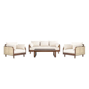 Wavefront - 4-Piece Outdoor Conversation Set With Cushions