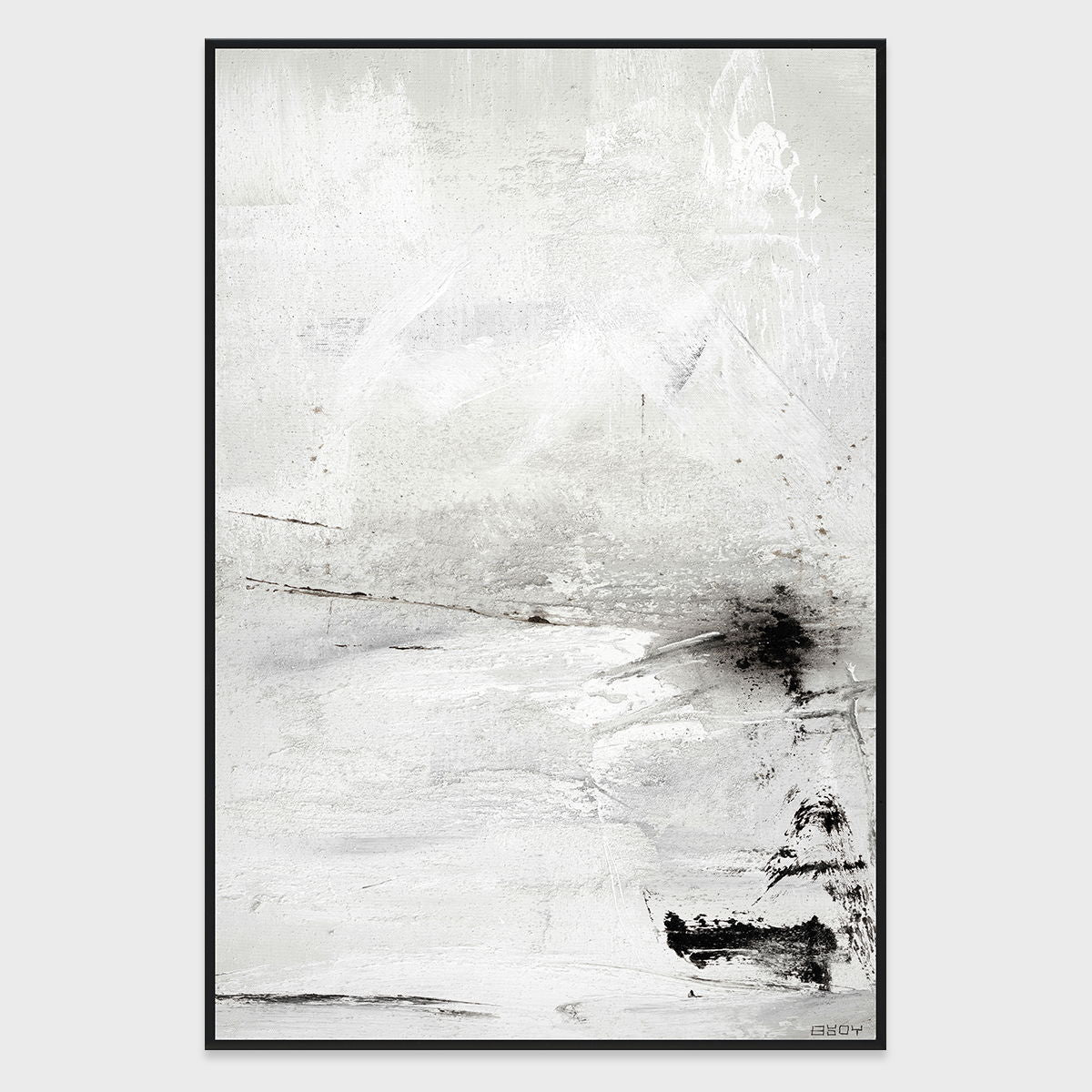 Silence II - 40" x 60" Painting Art by Buddy Whitlock - White