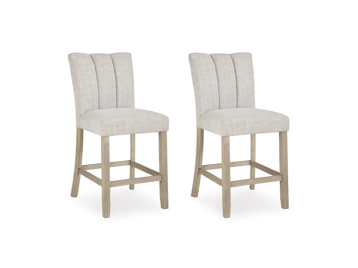 Larawyn - Upholstered Barstool (Set of 2) - Bisque