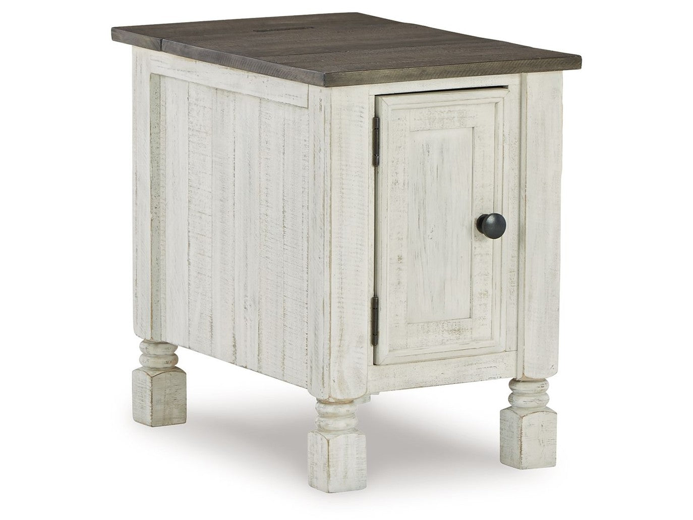 Havalance - Chair Side End Table - White / Gray