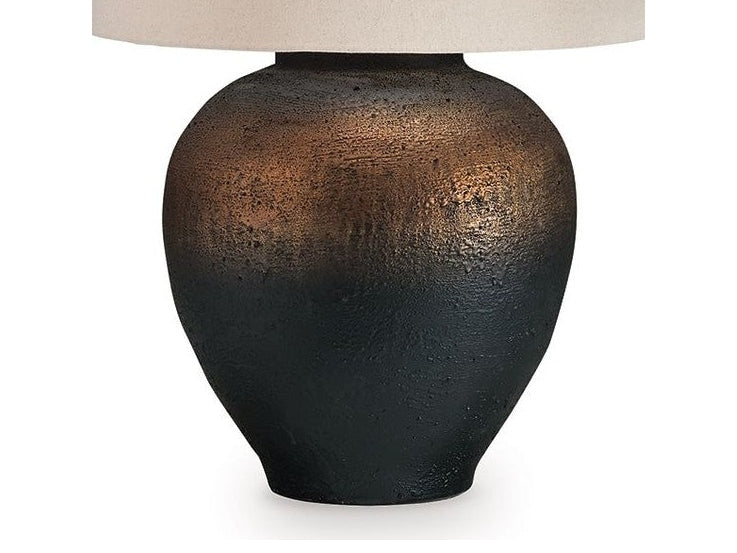 Newgerhard - Metal Table Lamp - Brown / Black