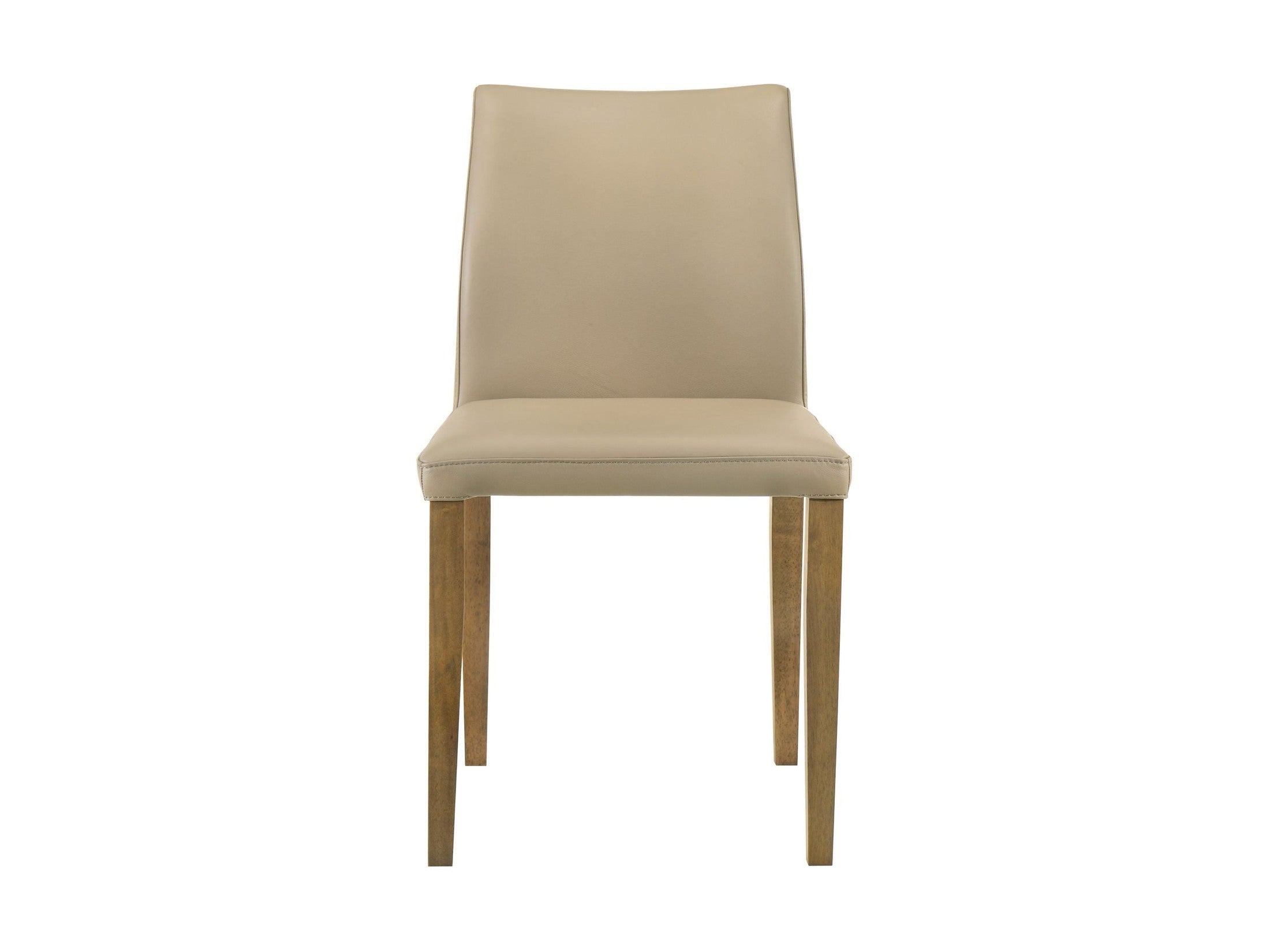 Elyza - Full Back Top Grain Leather Upholstered Wood Dining Chairs (Set of 2)