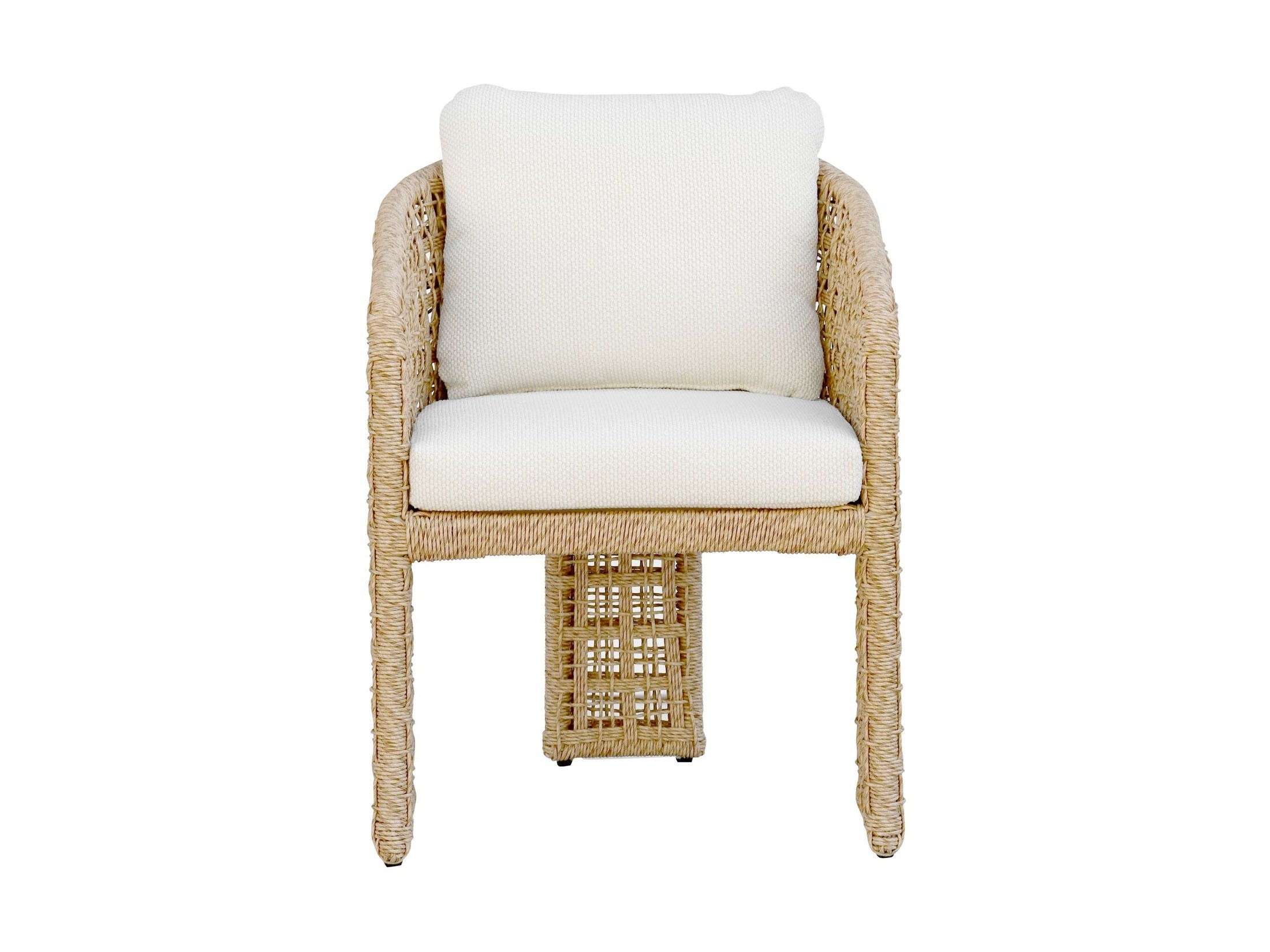 Driftbay - Outdoor Dining Chair - White / Natural