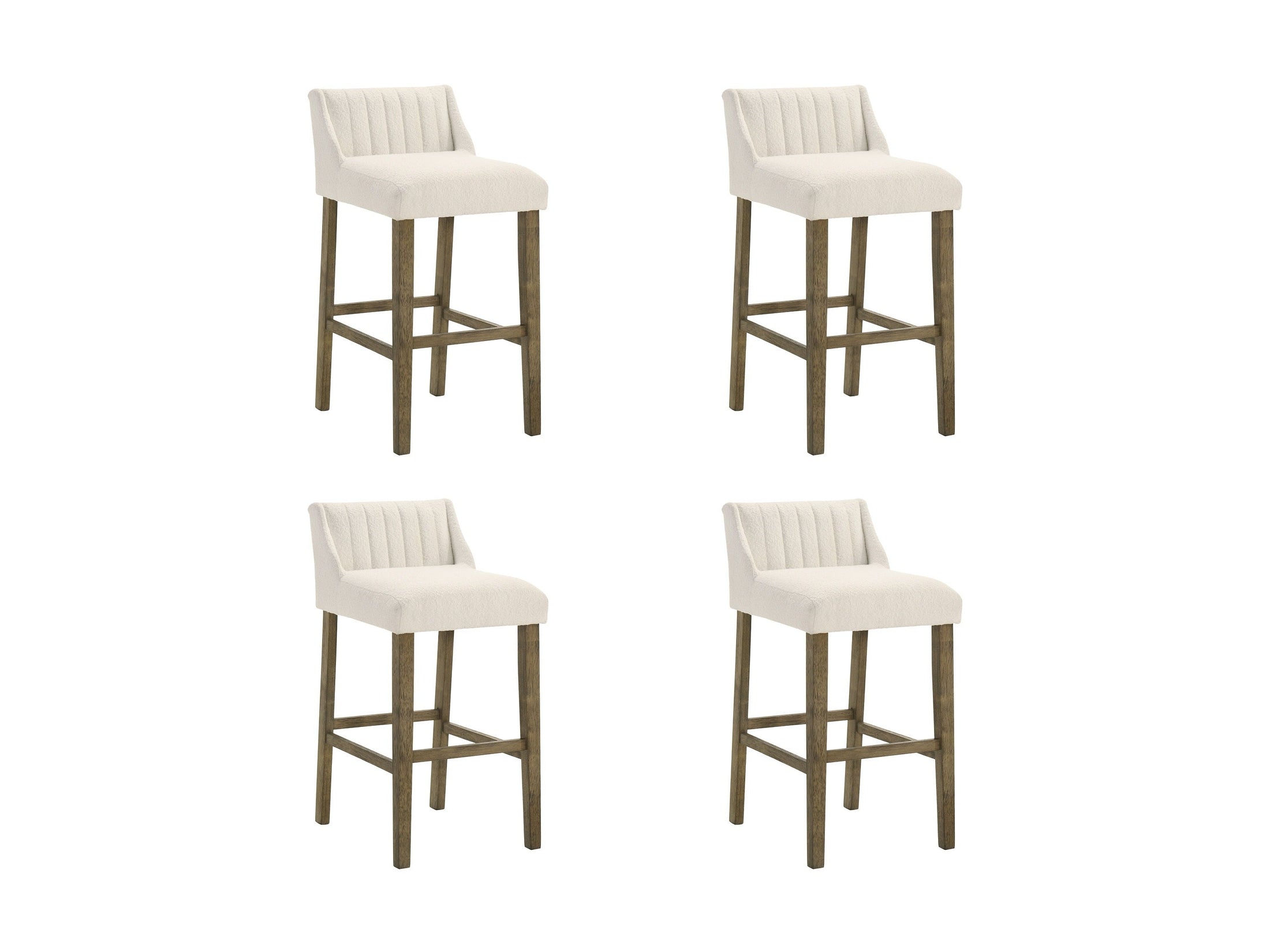 Fauna - Modern Transitional Wood Bar Height Kitchen Bar Stool