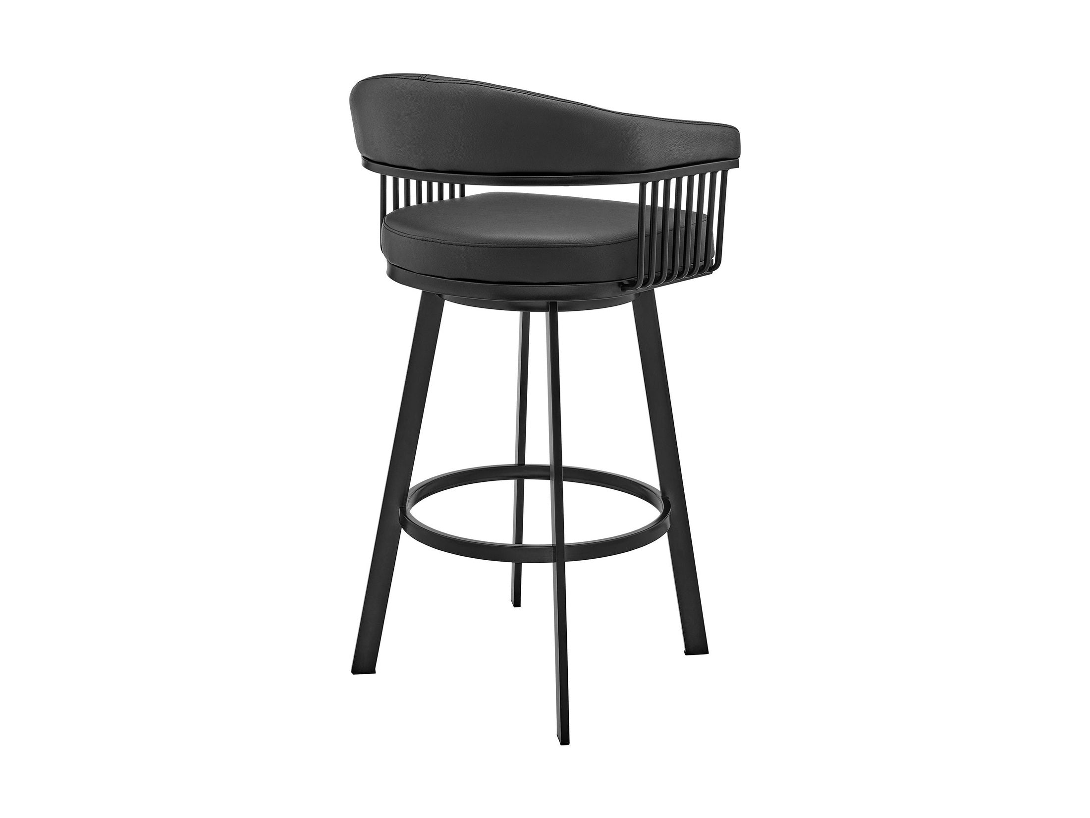 Bronson - Swivel Bar Stool - Black Finish
