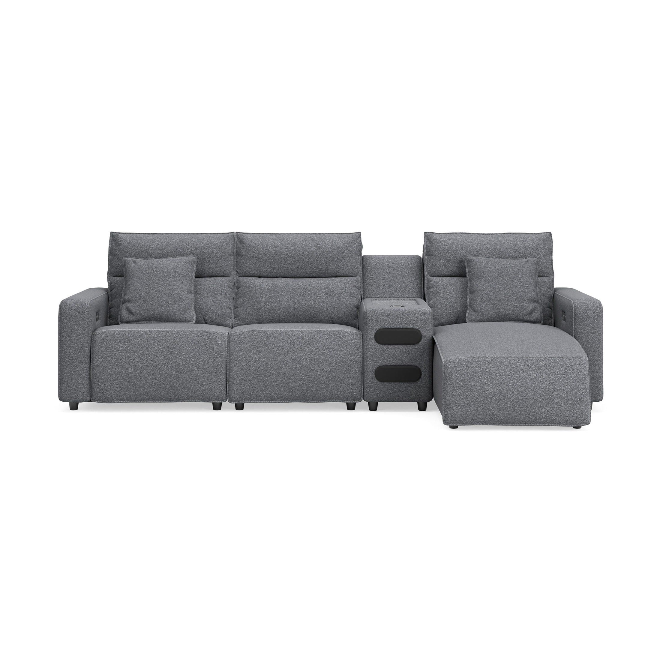 Modmax II - Reclining Sectional - Salt And Pepper